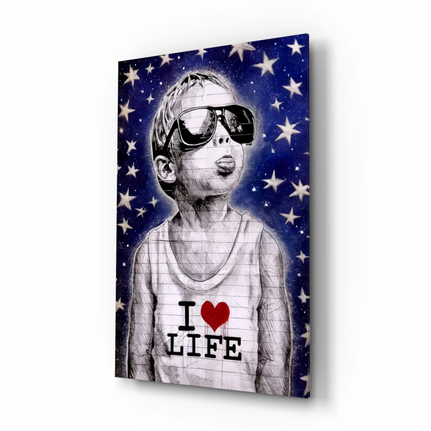 I Love Life Glass Wall Art || Designer Collection - Image 2