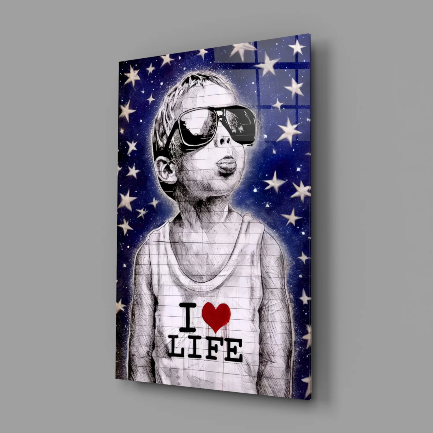 I Love Life Glass Wall Art || Designer Collection - Image 3