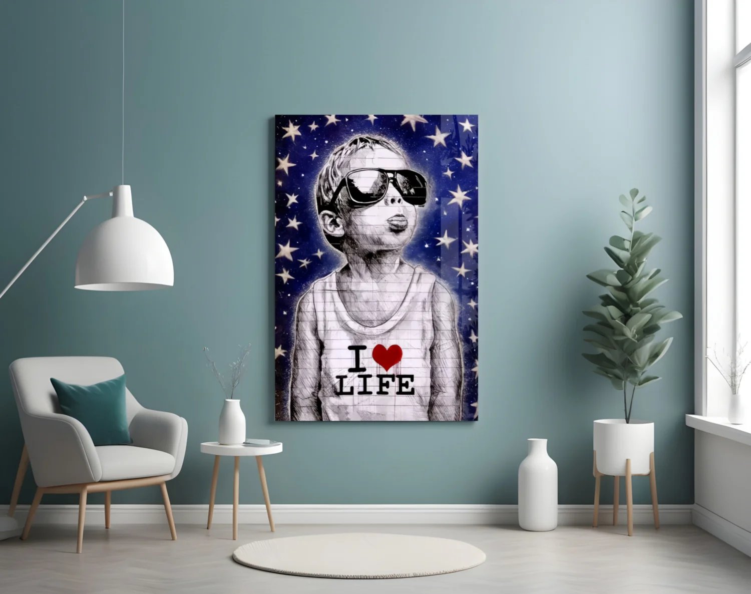 I Love Life Glass Wall Art || Designer Collection - Image 5