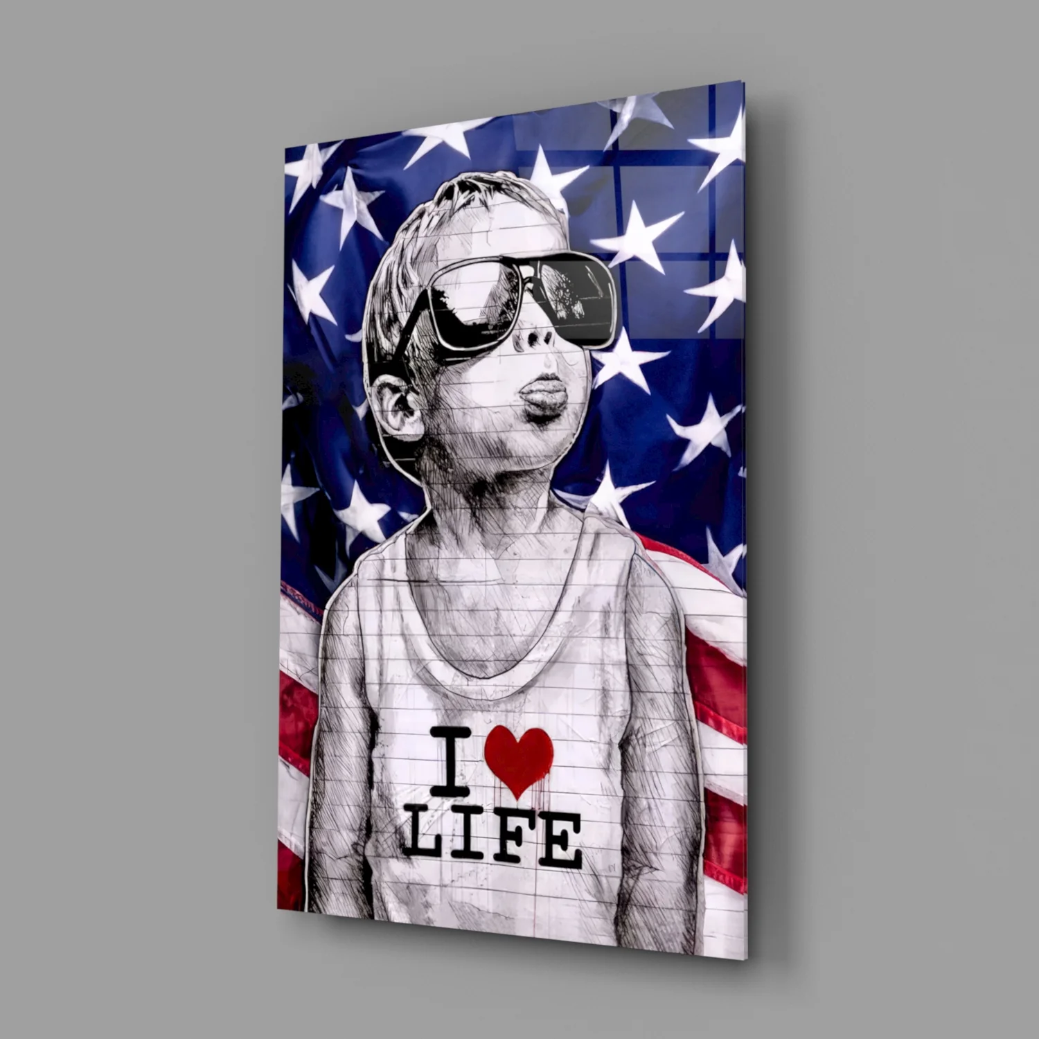 I Love Life Glass Wall Art || Designer Collection - Image 3