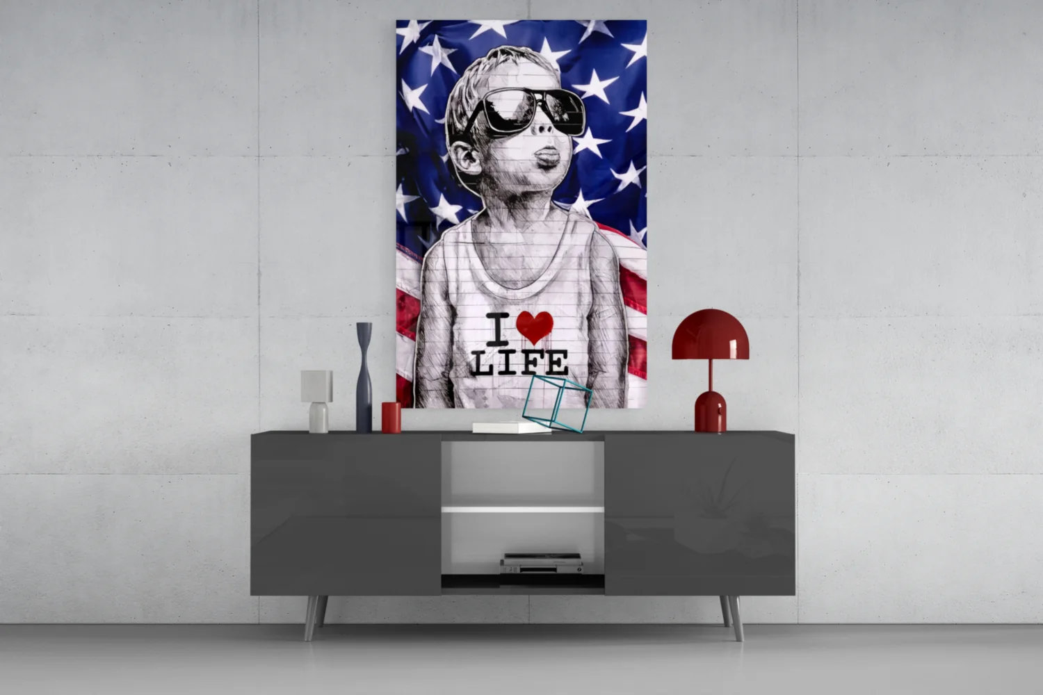 I Love Life Glass Wall Art || Designer Collection - Image 9