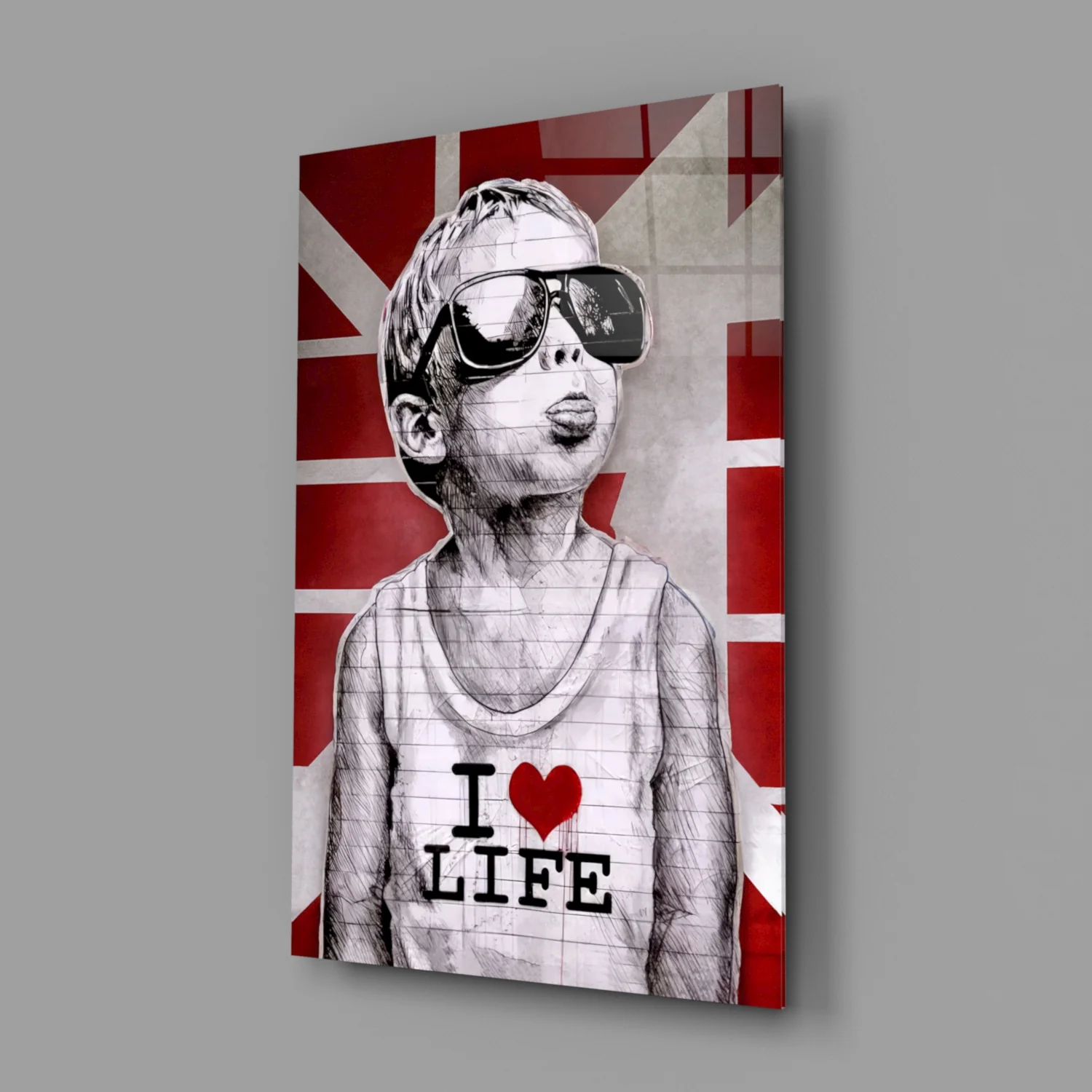 I Love Life Glass Wall Art || Designer Collection - Image 3