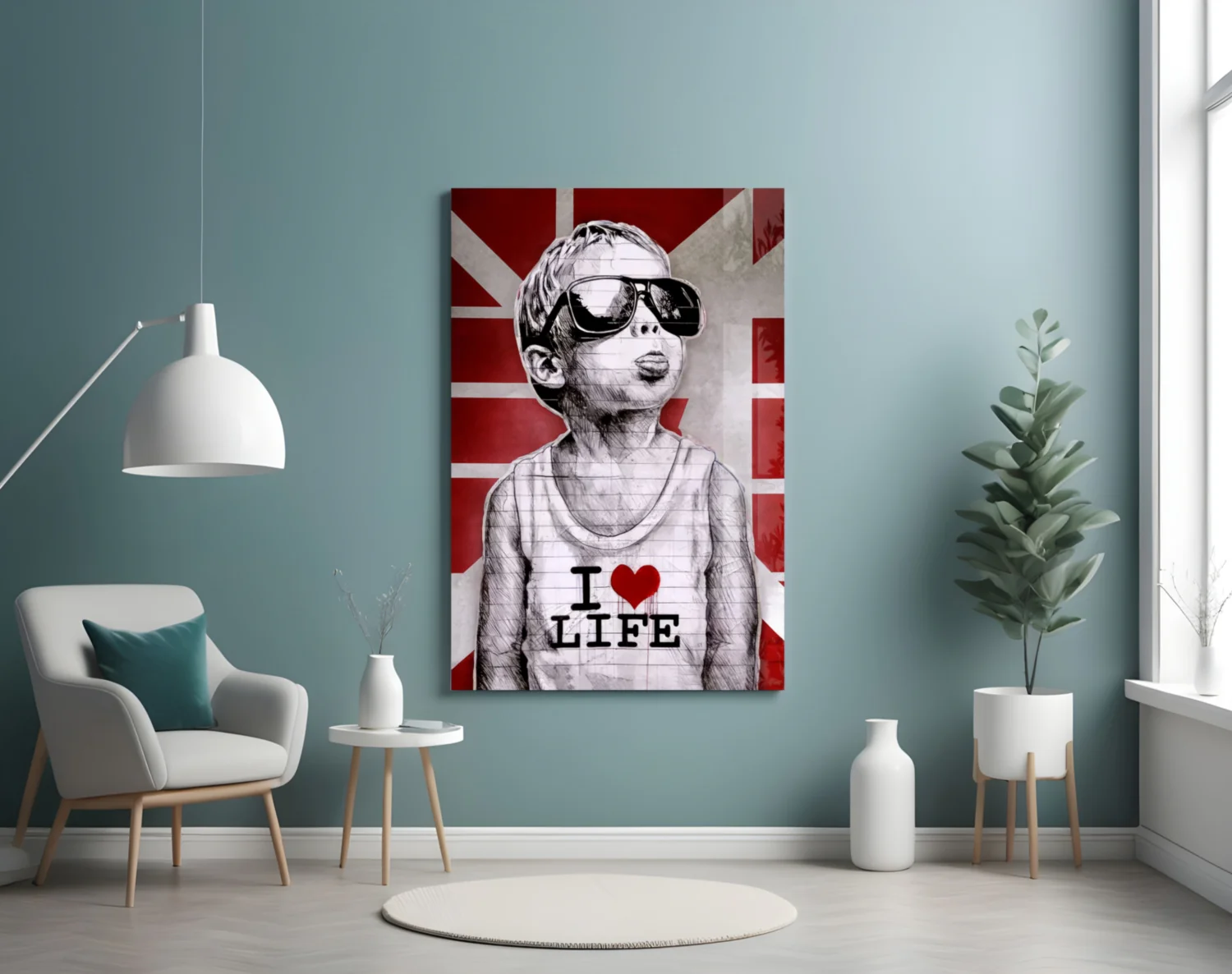 I Love Life Glass Wall Art || Designer Collection - Image 5