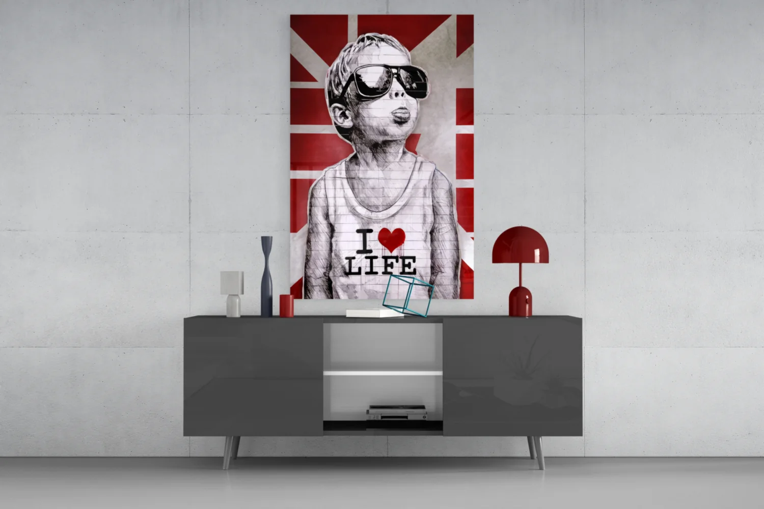 I Love Life Glass Wall Art || Designer Collection - Image 9