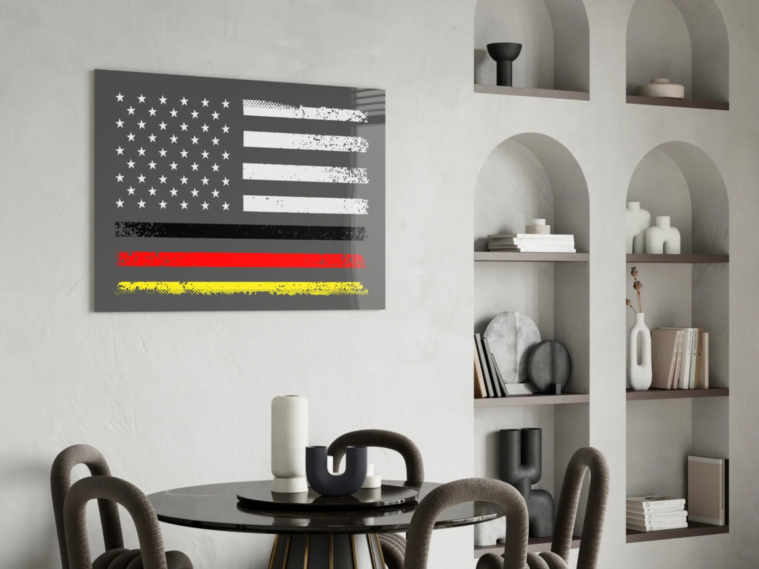 USA - Germany Flag Glass Wall Art || Designer Collection - Image 6