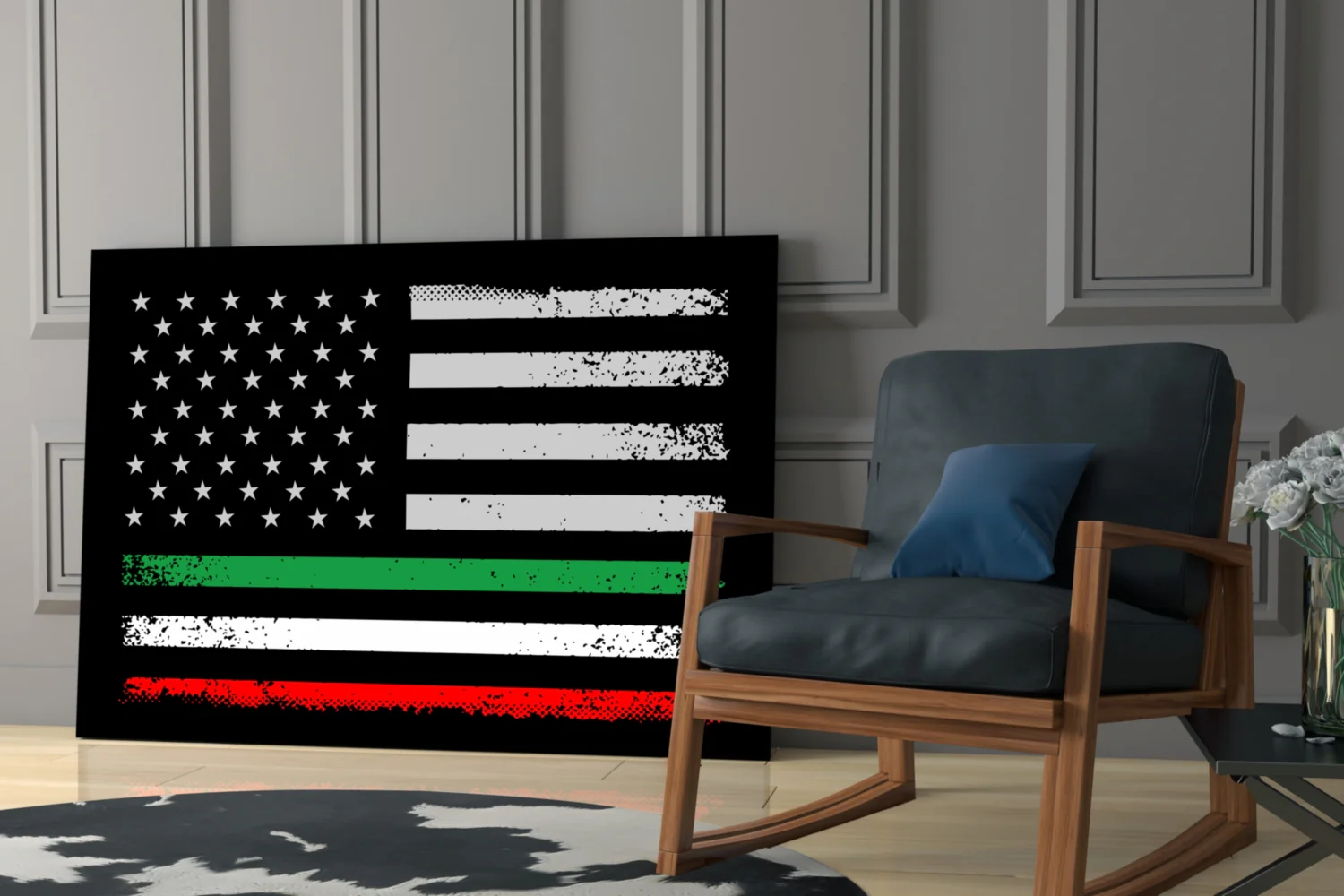 USA-Italia Flag Glass Wall Art || Designer Collection - Image 7