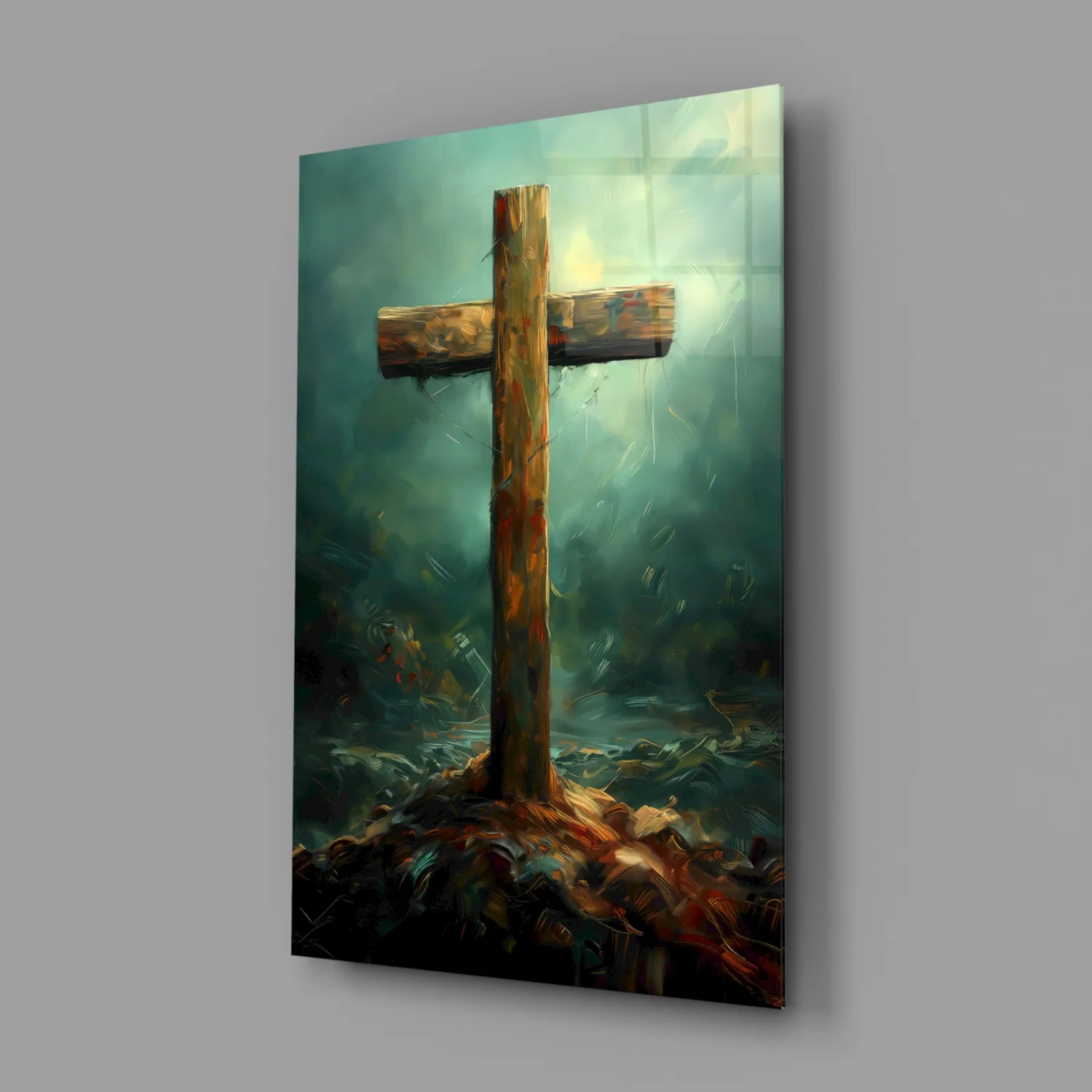 Cross Glass Wall Art || Designer Collection - Image 3