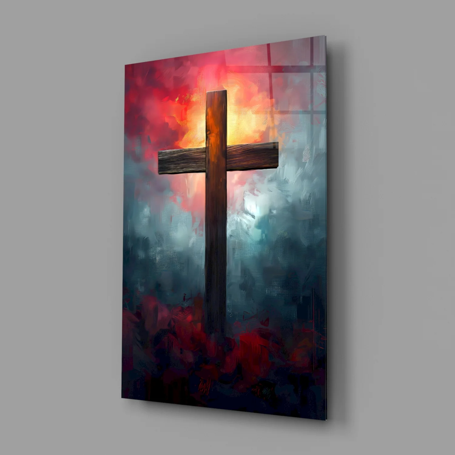 Cross Glass Wall Art || Designer Collection - Image 3