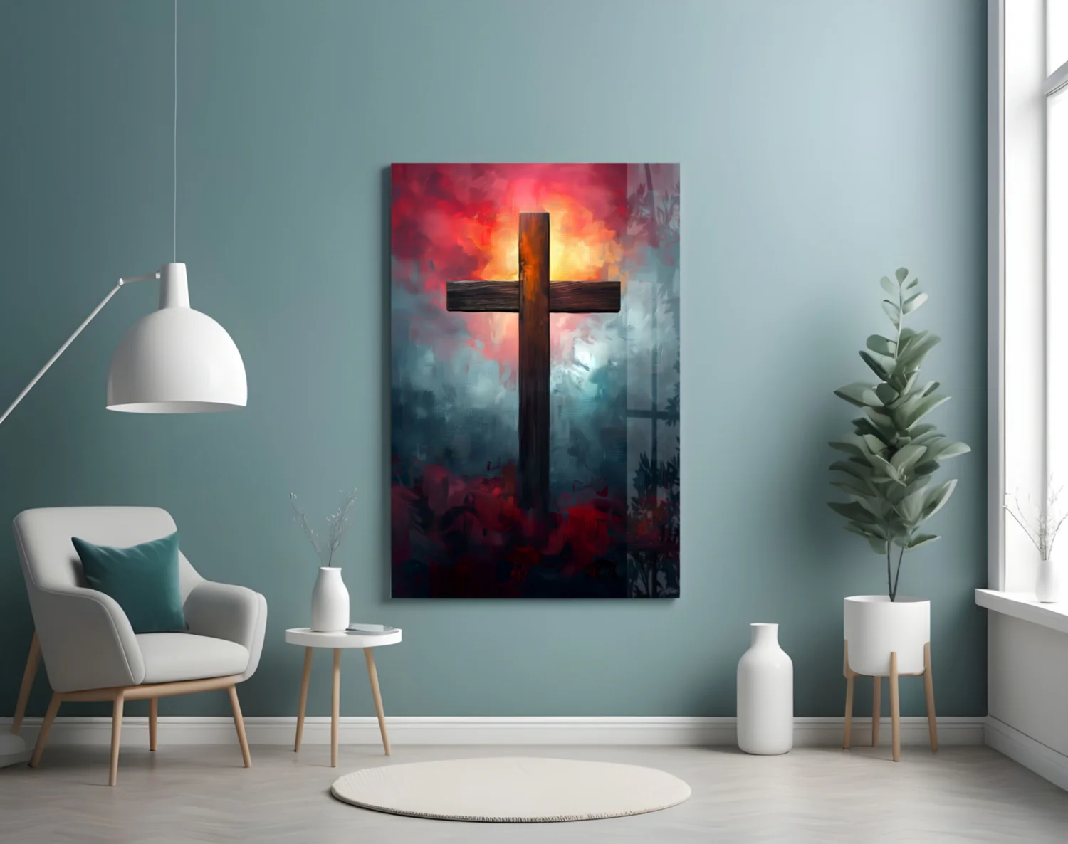 Cross Glass Wall Art || Designer Collection - Image 5