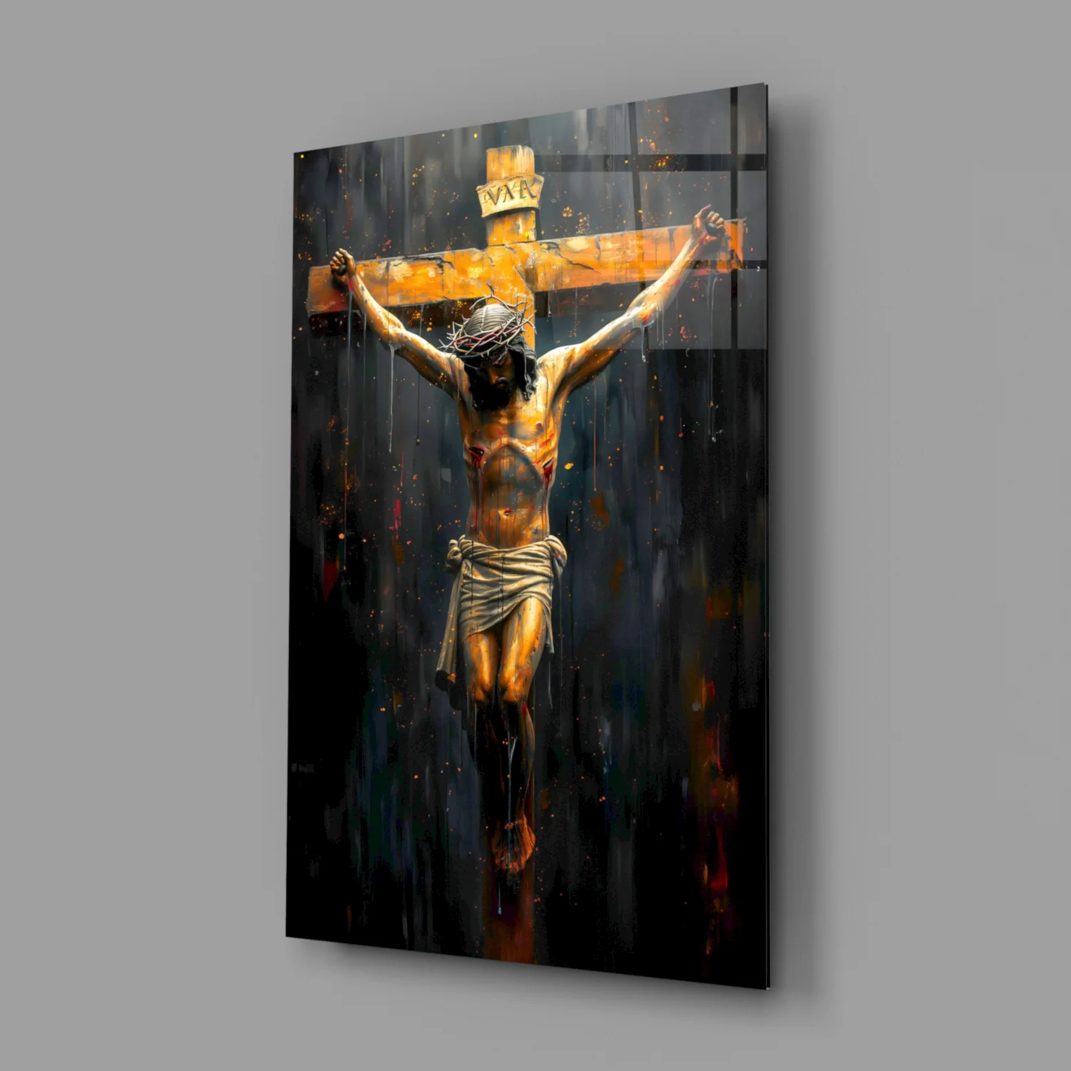 Cross Glass Wall Art || Designer Collection - Image 3