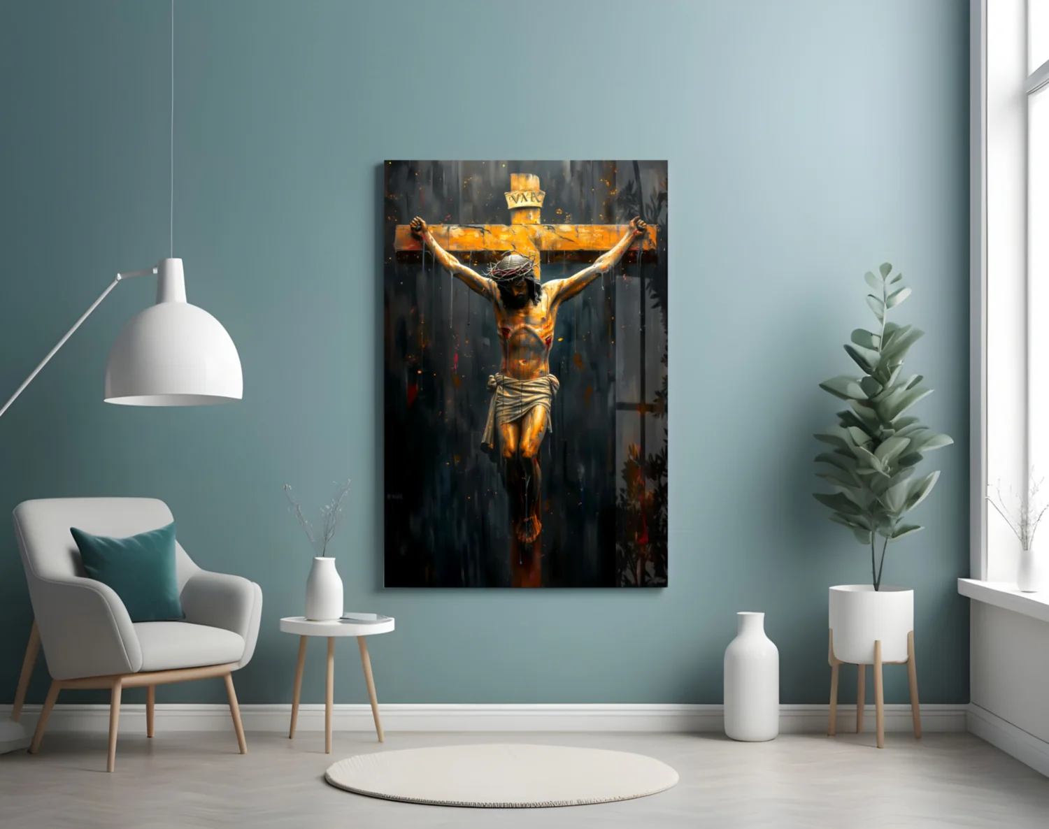 Cross Glass Wall Art || Designer Collection - Image 5