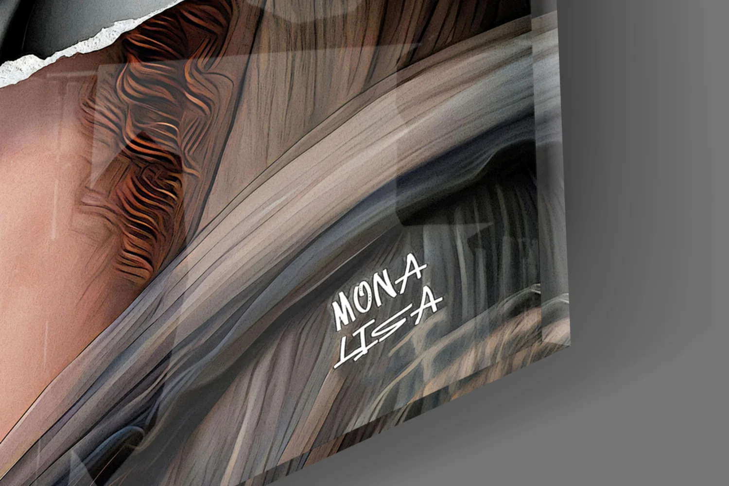 Contemporary Mona Lisa Glass Wall Art || Designer Collection - Image 8