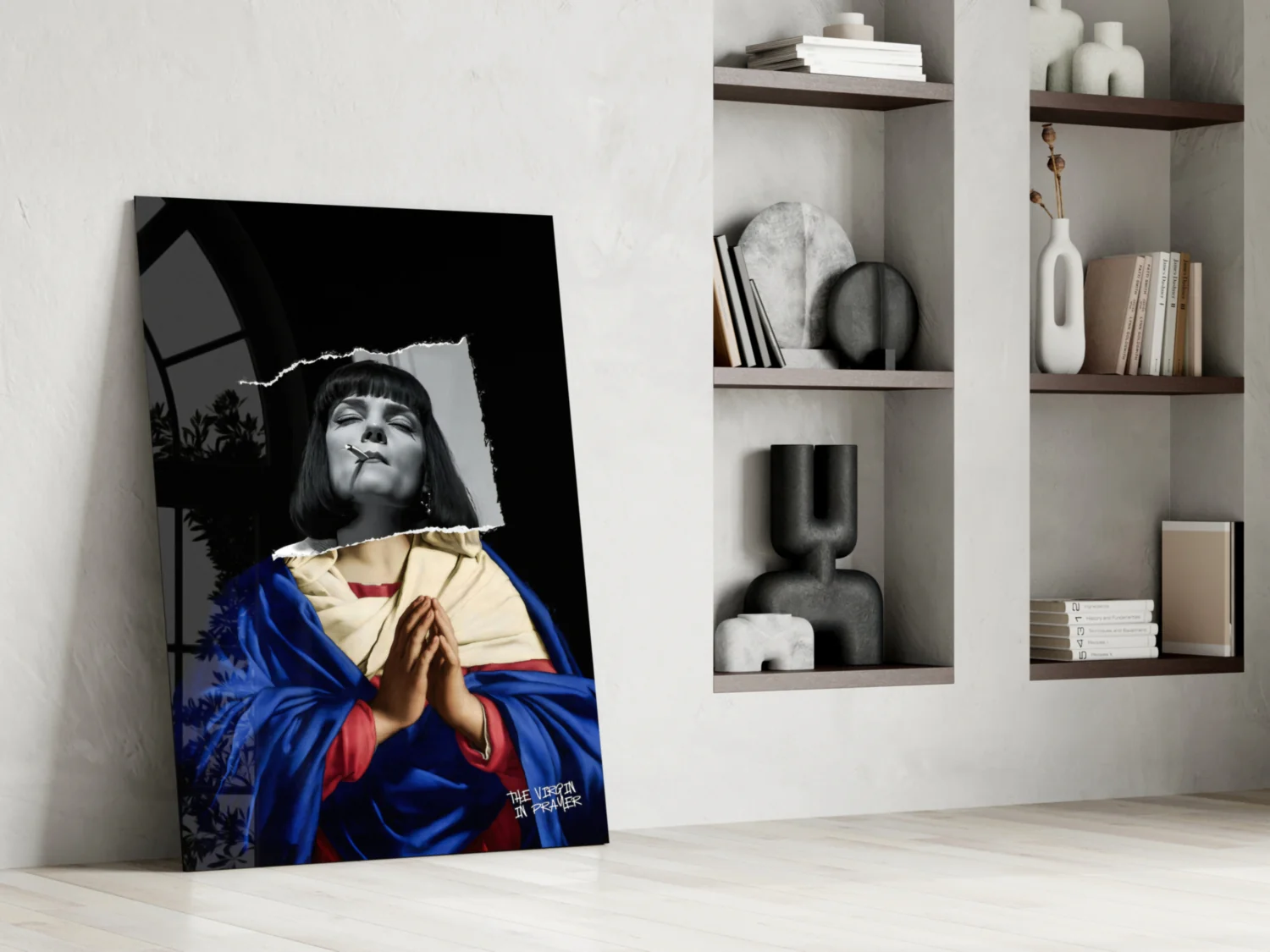 Contemporary Virgin Glass Wall Art || Designer Collection - Image 7