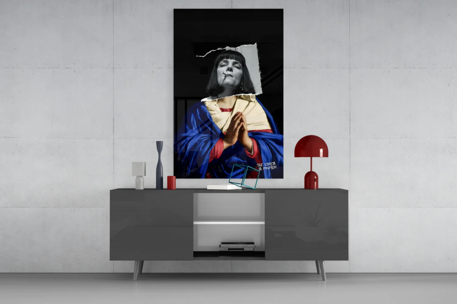 Contemporary Virgin Glass Wall Art || Designer Collection - Image 9