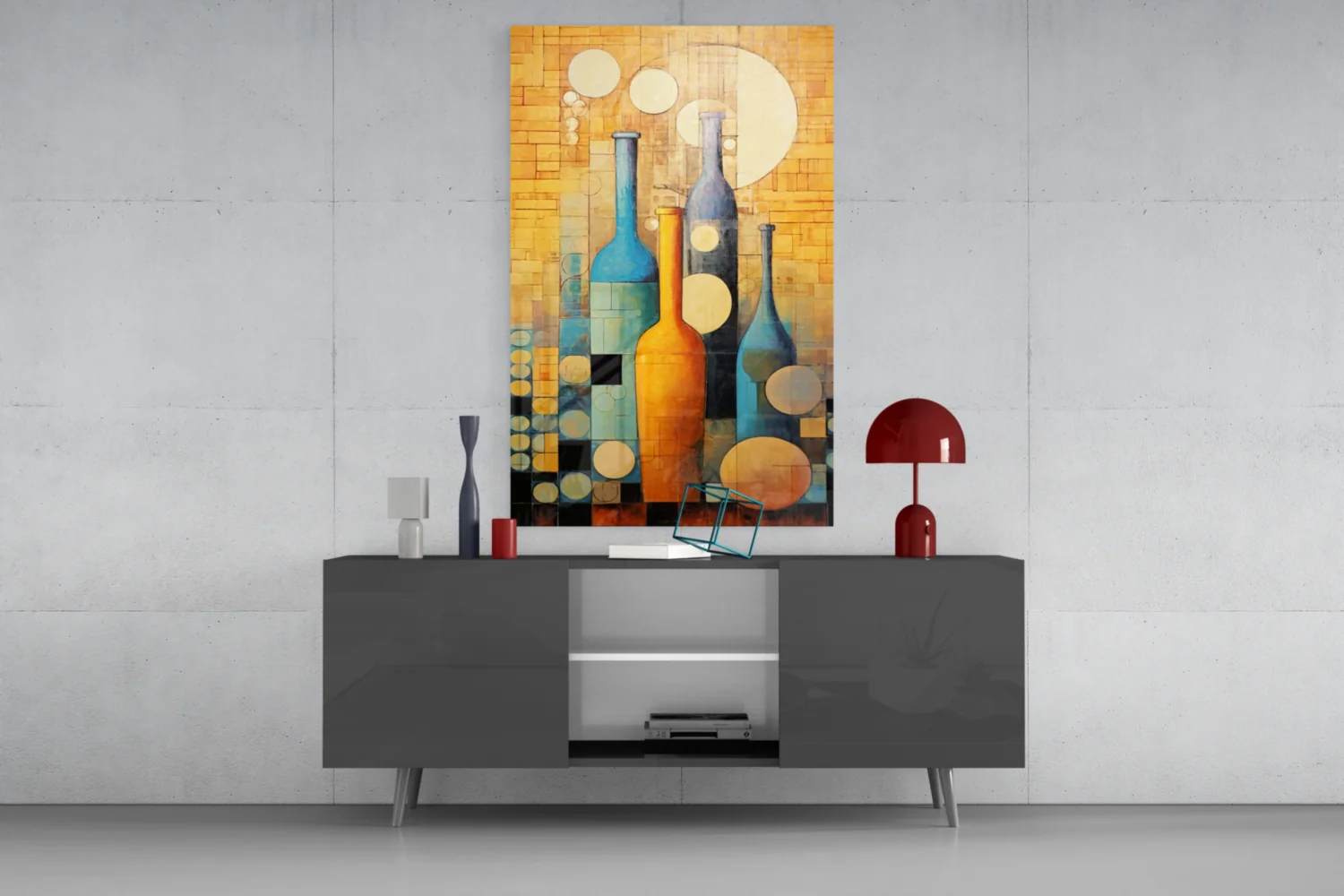 Bottles Glass Wall Art || Designer Collection - Image 9