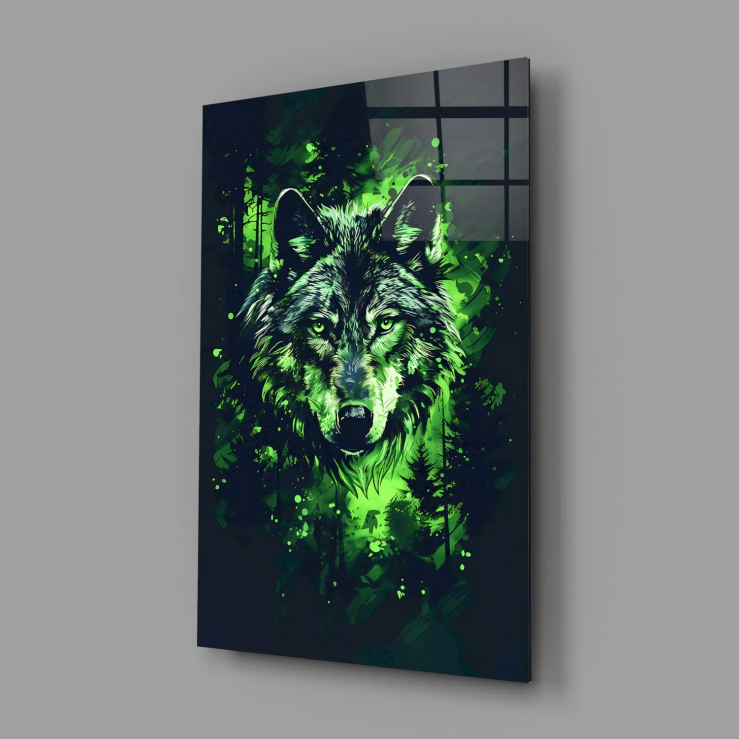 Wolf Glass Wall Art || Designer Collection - Image 3
