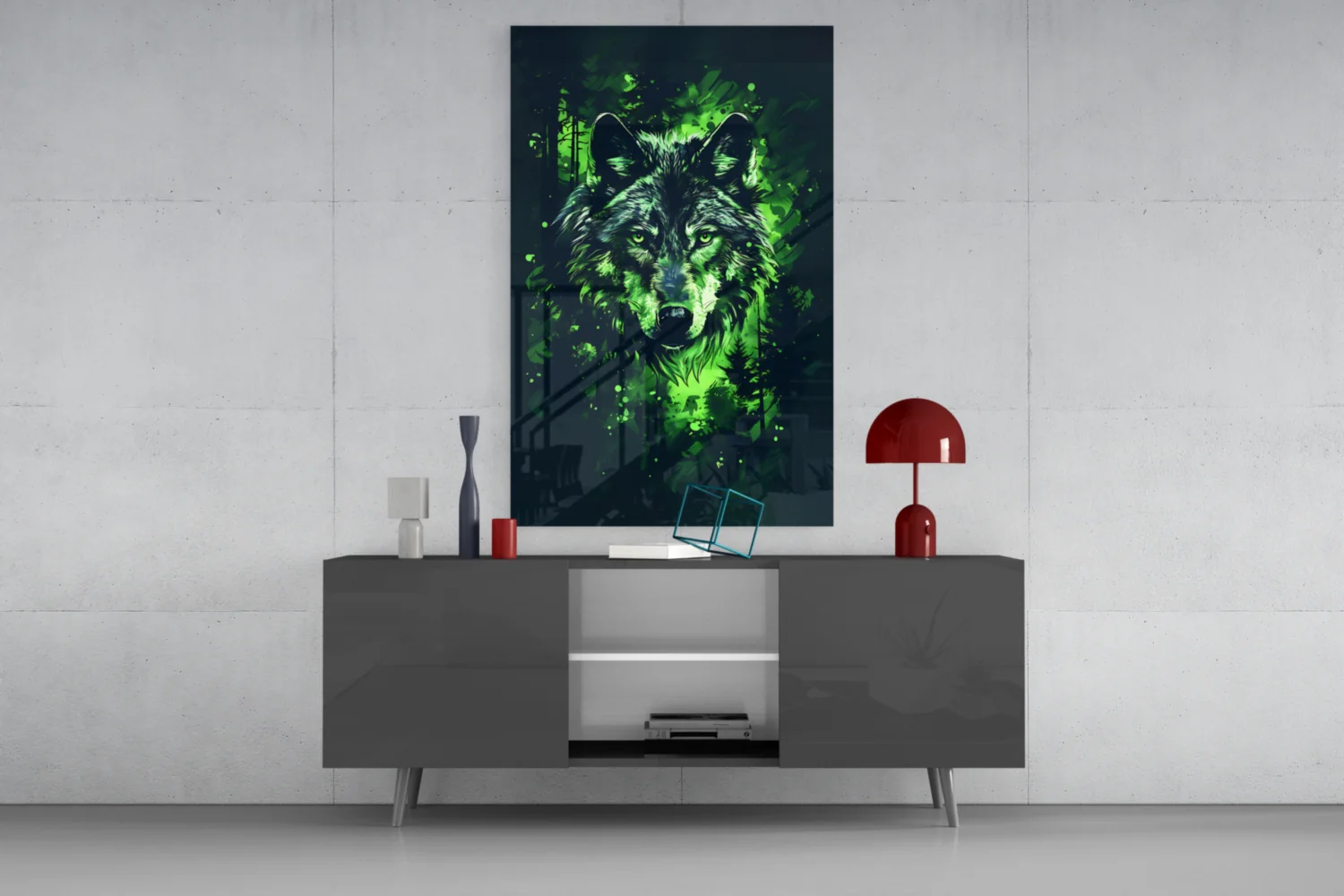Wolf Glass Wall Art || Designer Collection - Image 9