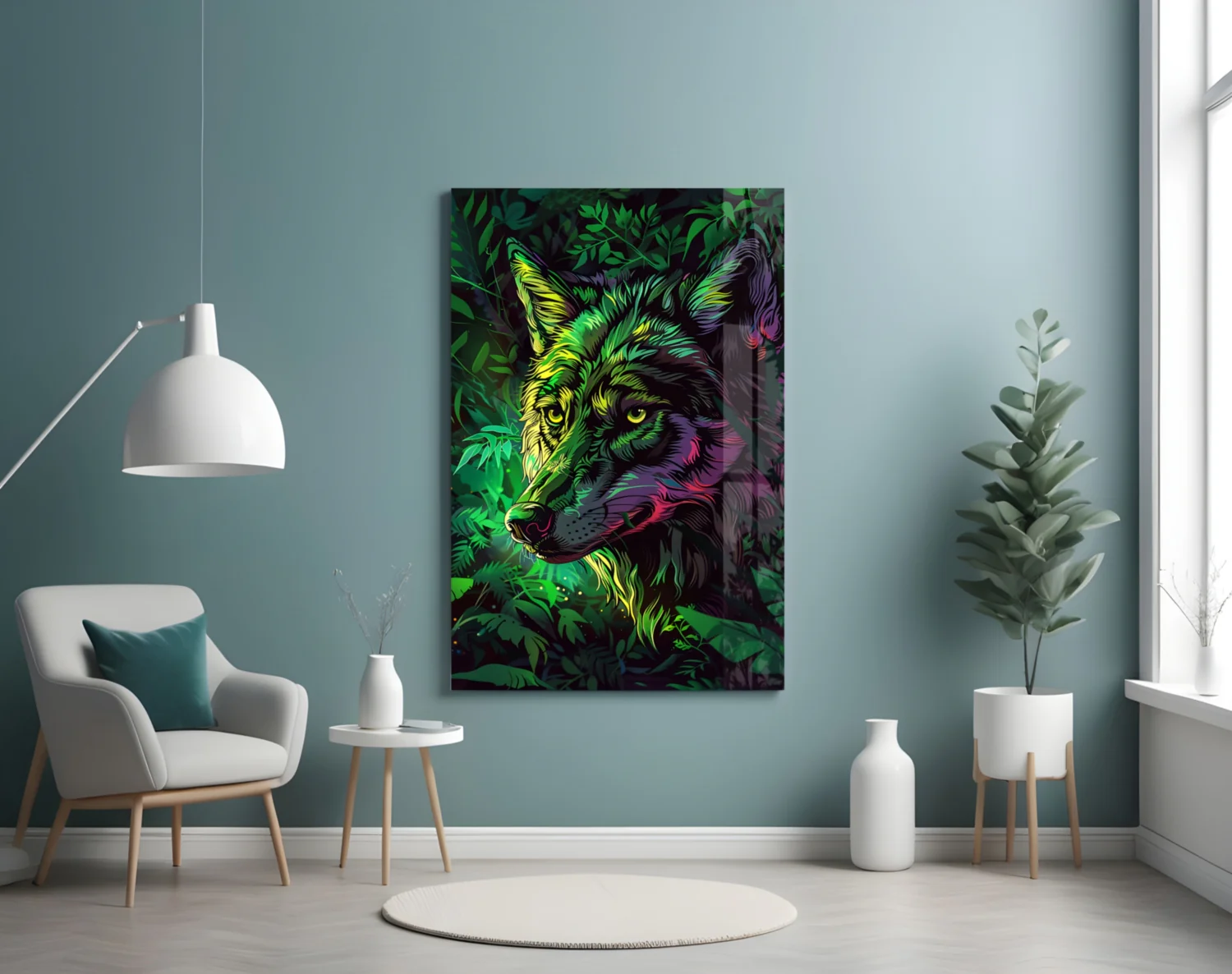 Wolf Glass Wall Art || Designer Collection - Image 5