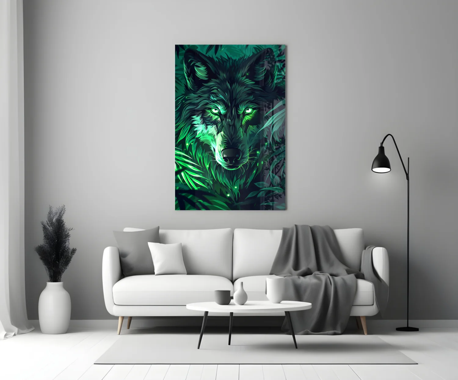 Wolf Glass Wall Art || Designer Collection - Image 4