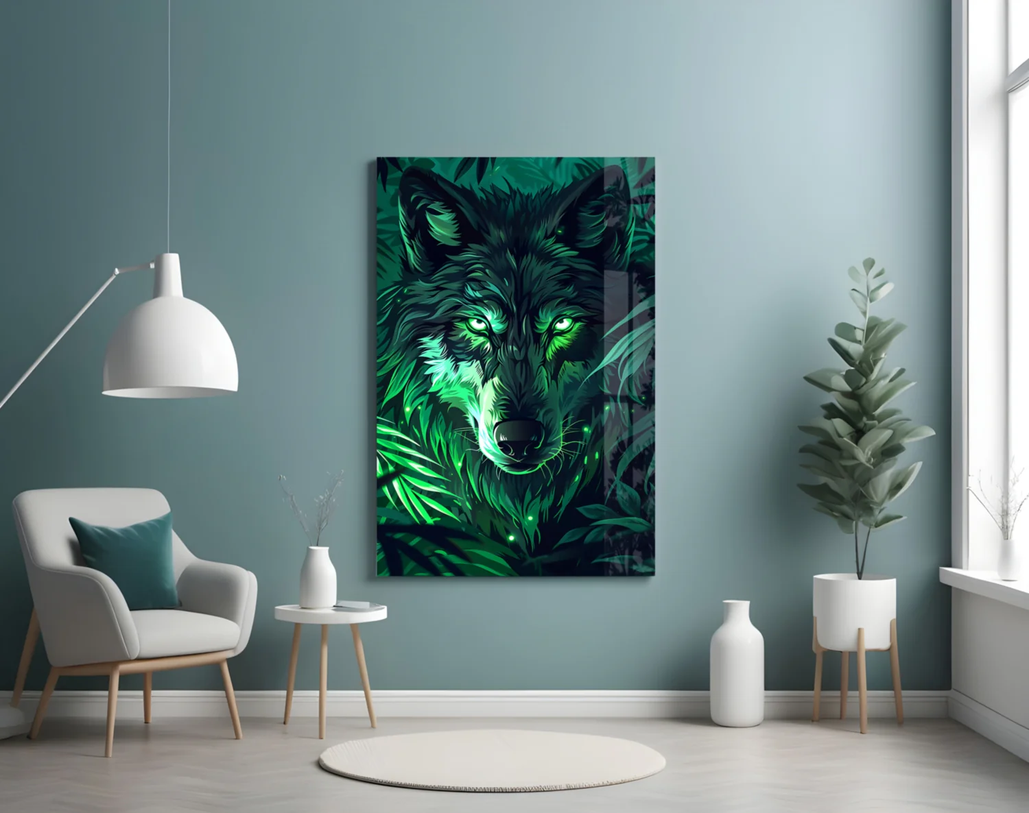 Wolf Glass Wall Art || Designer Collection - Image 5