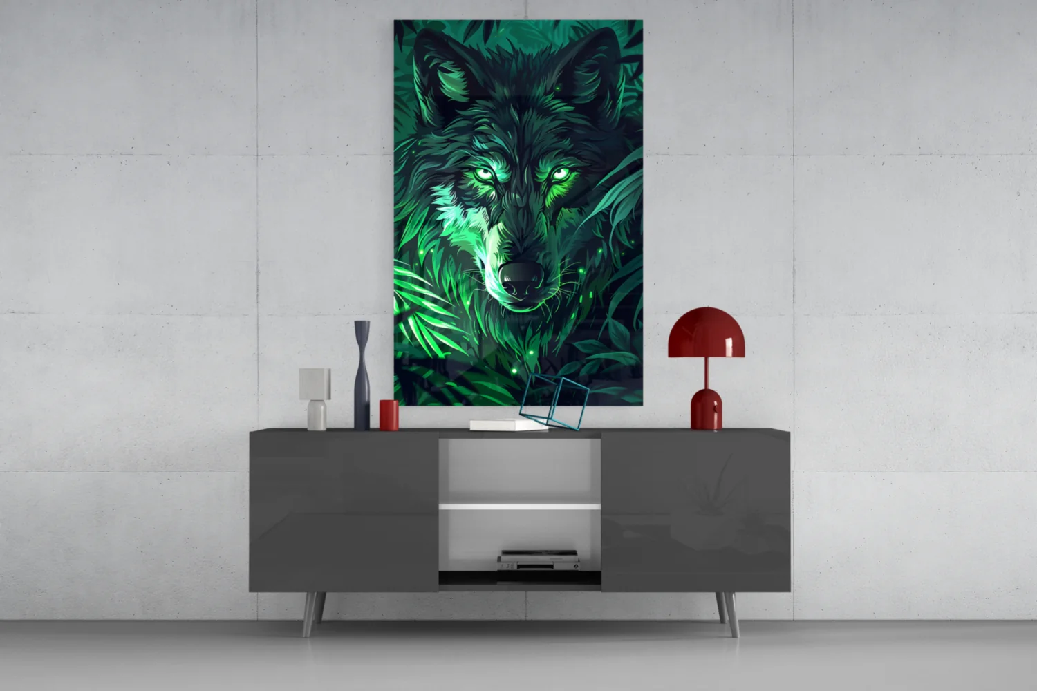 Wolf Glass Wall Art || Designer Collection - Image 9