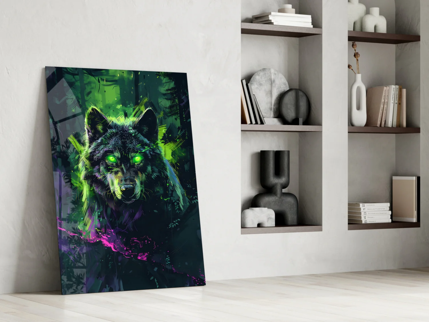Wolf Glass Wall Art || Designer Collection - Image 7