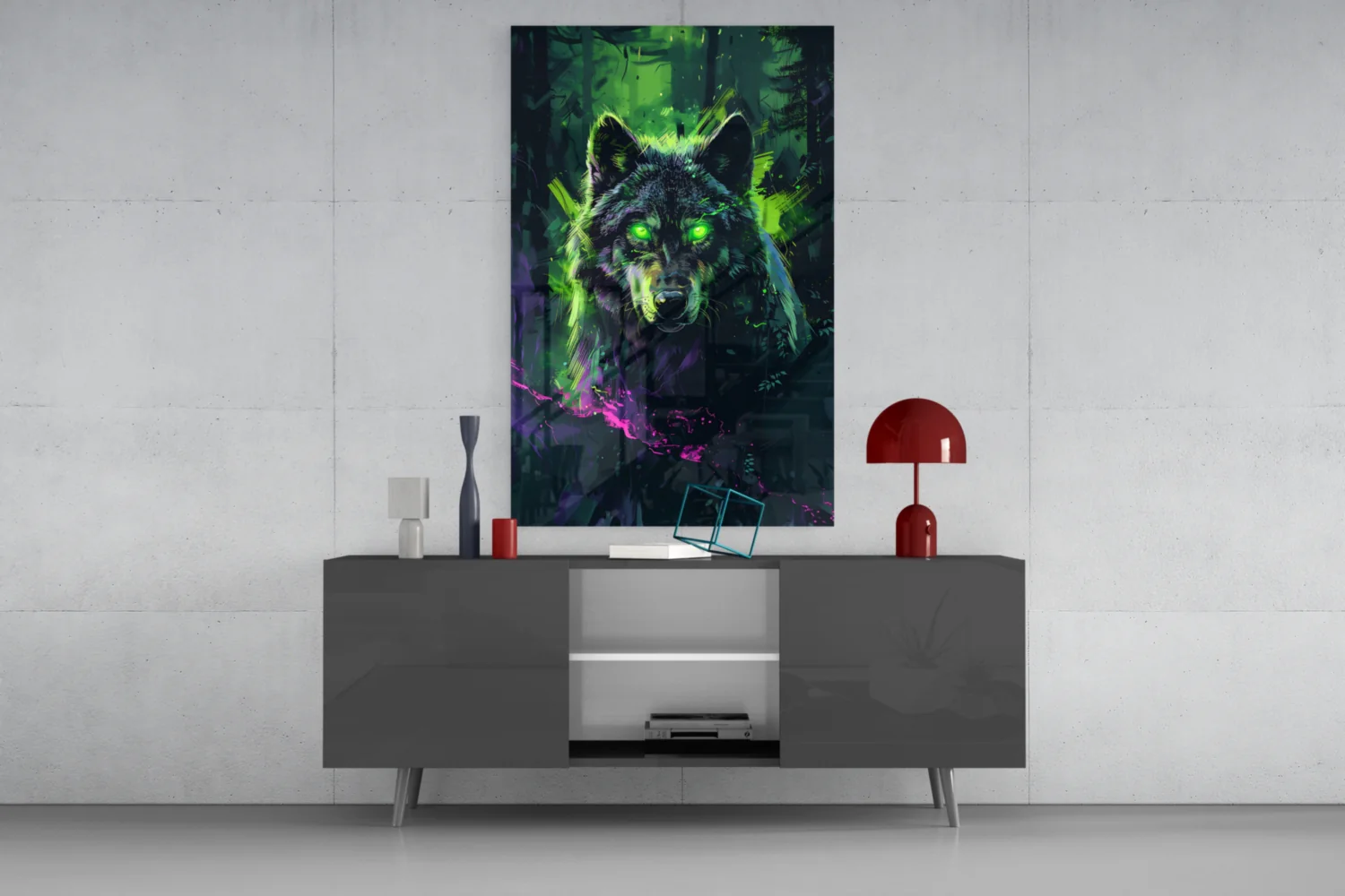 Wolf Glass Wall Art || Designer Collection - Image 9