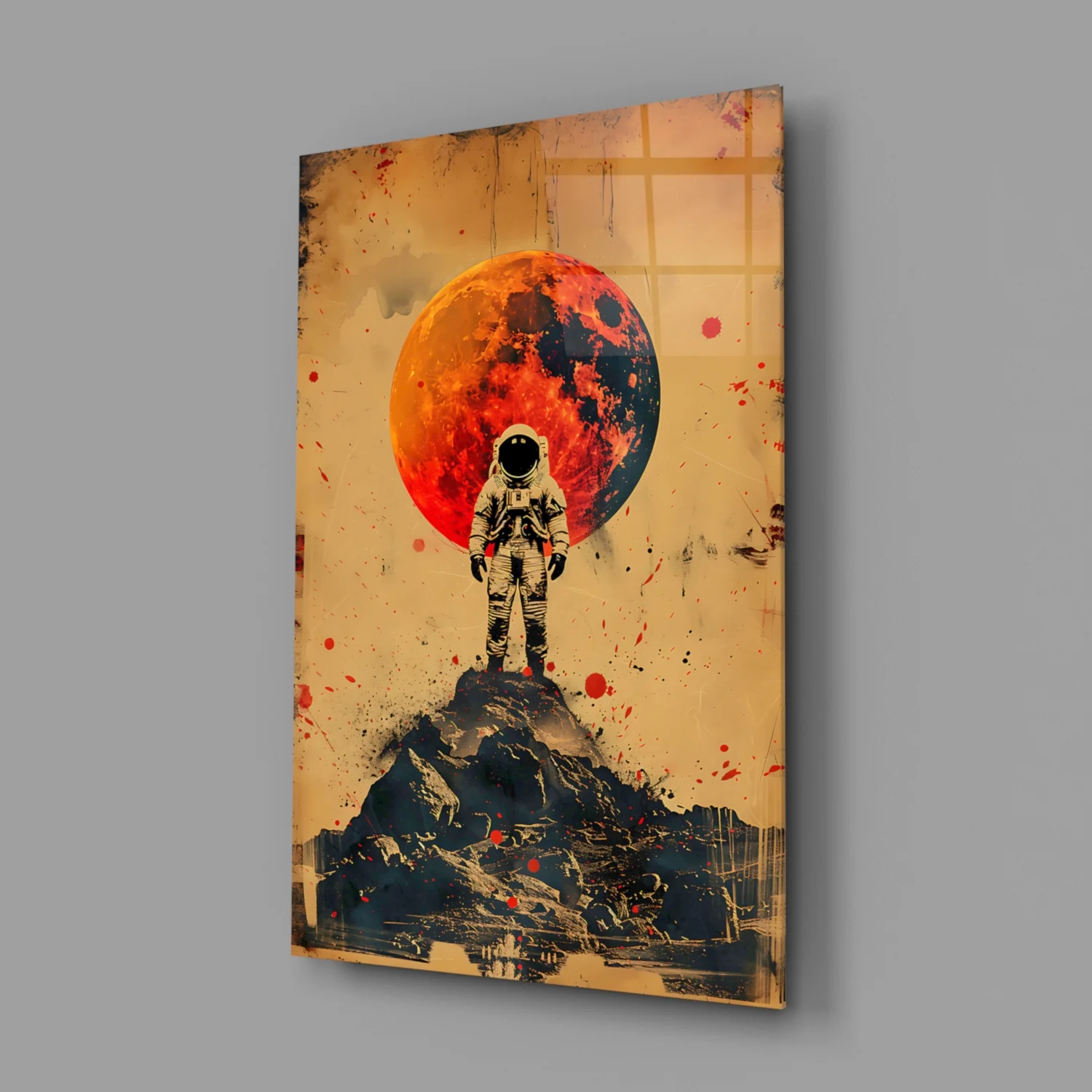 Astronaut Glass Wall Art || Designer Collection - Image 3