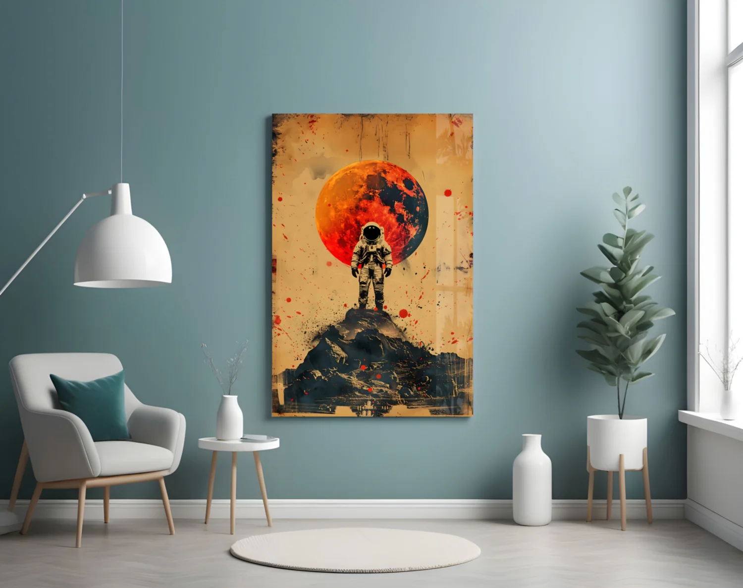 Astronaut Glass Wall Art || Designer Collection - Image 5