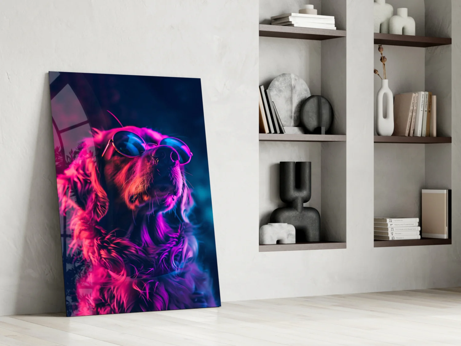 Dog with Glasses Glass Wall Art || Designer Collection - Image 7