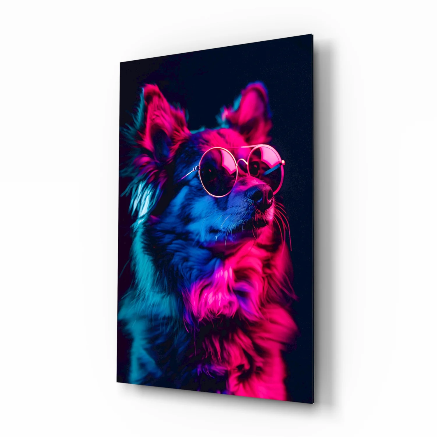 Dog with Glasses Glass Wall Art || Designer Collection - Image 2