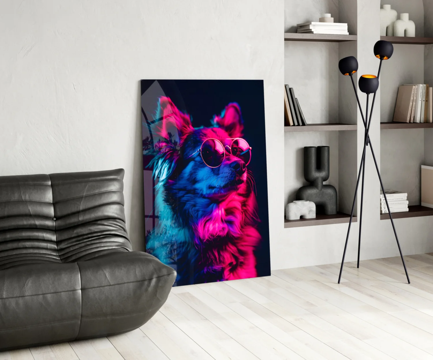 Dog with Glasses Glass Wall Art || Designer Collection - Image 6