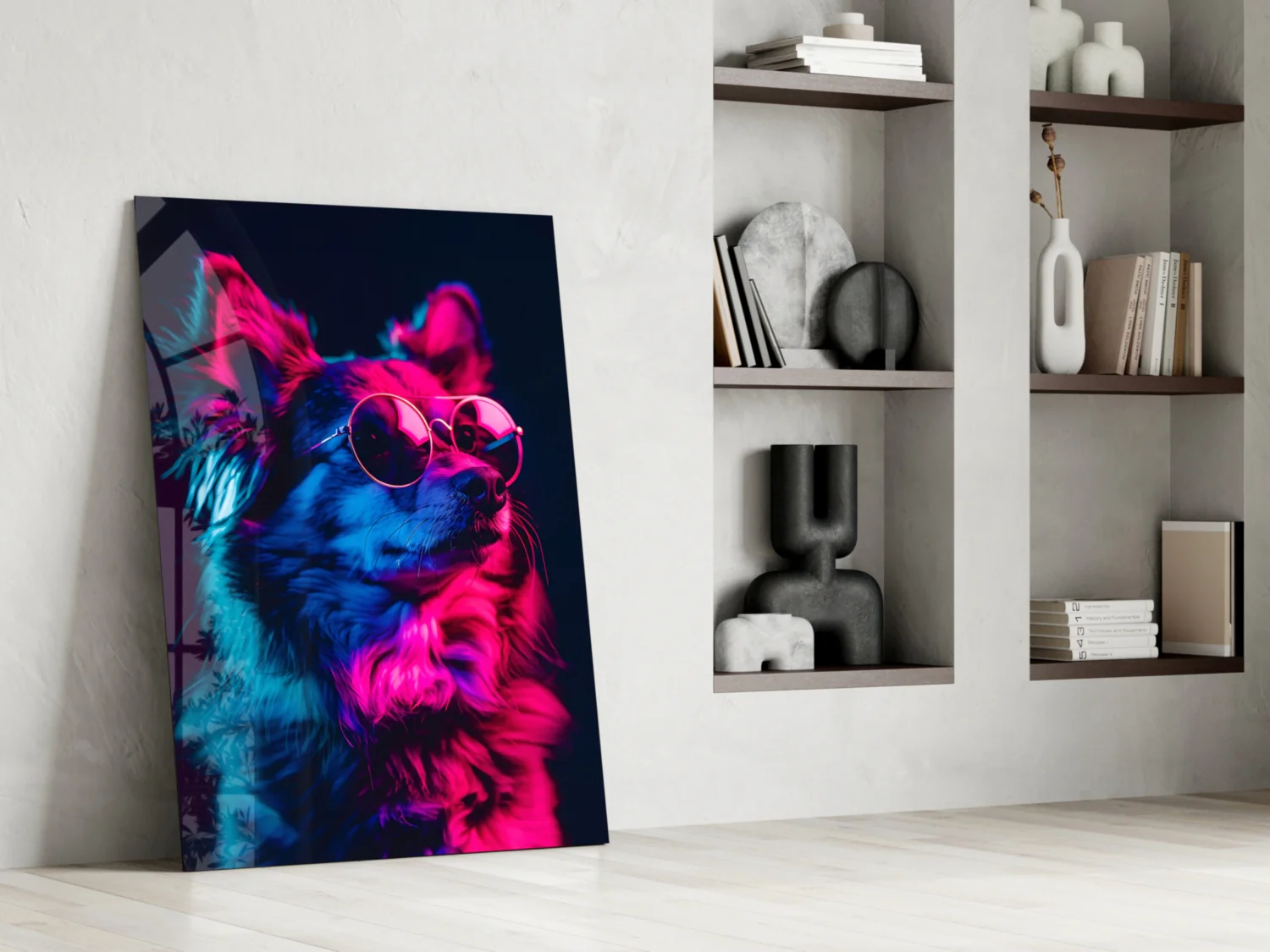 Dog with Glasses Glass Wall Art || Designer Collection - Image 7