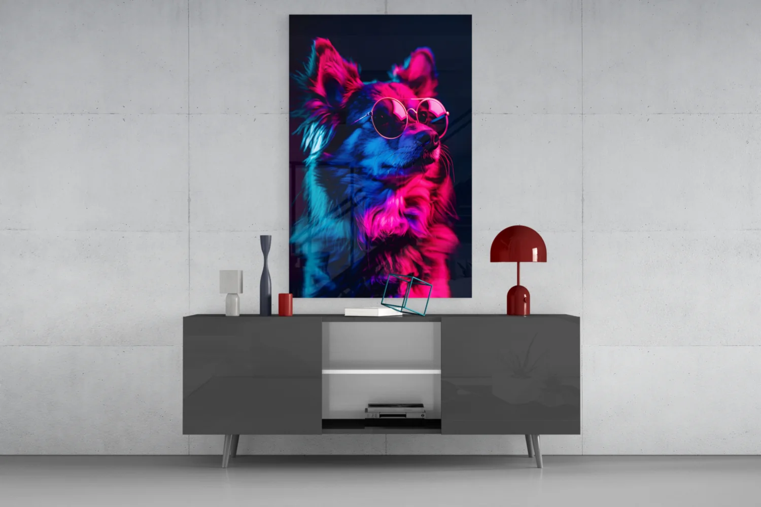 Dog with Glasses Glass Wall Art || Designer Collection - Image 9