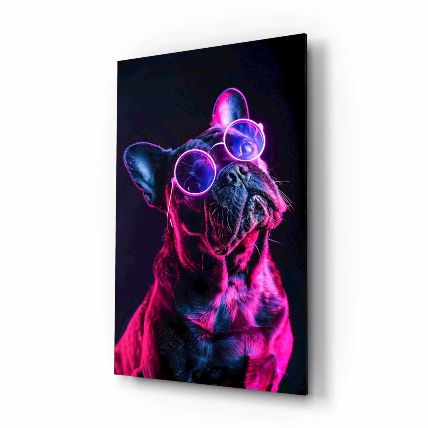 Dog with Glasses Glass Wall Art || Designer Collection - Image 2