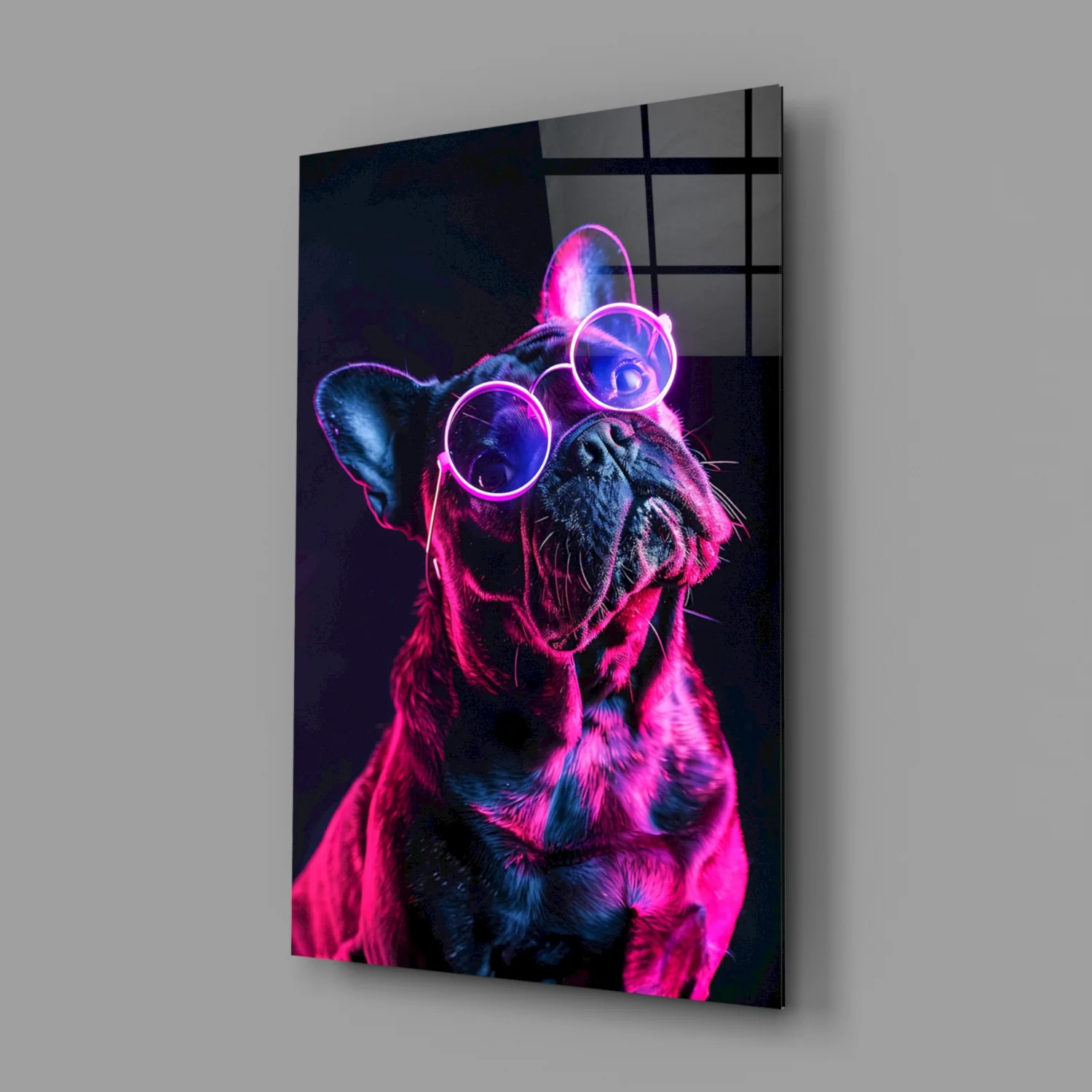 Dog with Glasses Glass Wall Art || Designer Collection - Image 3