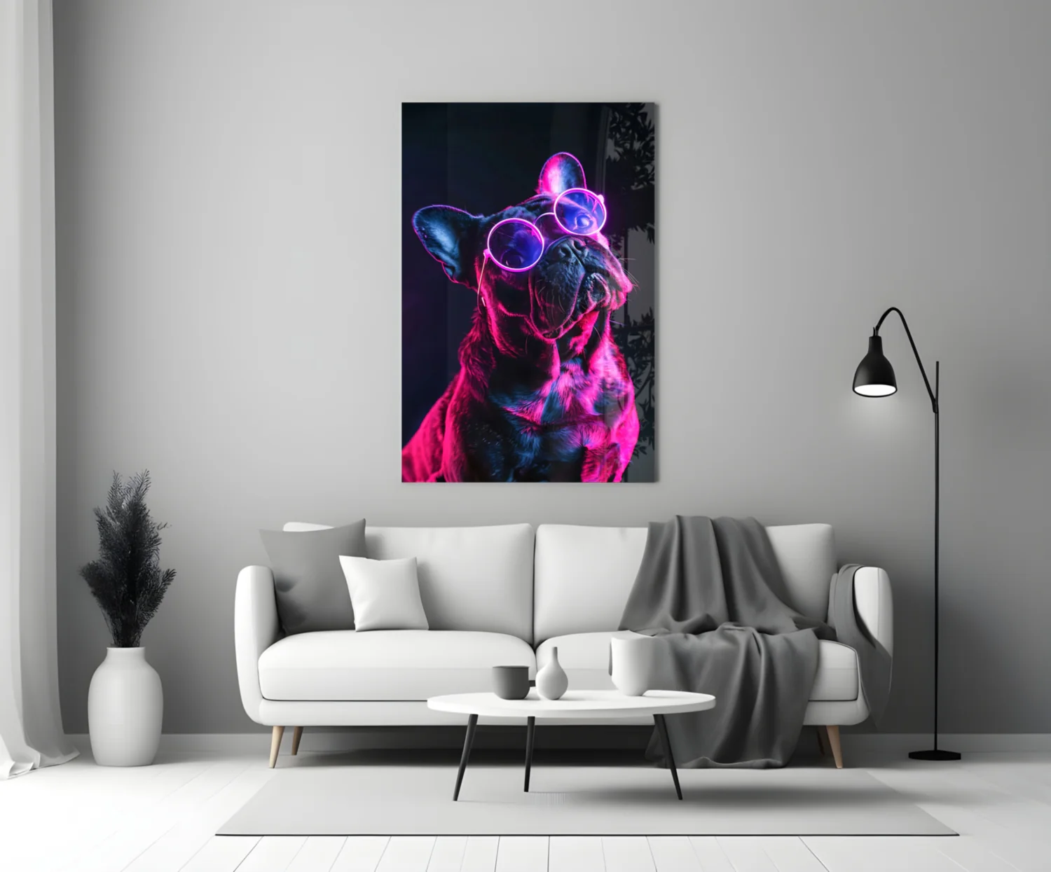 Dog with Glasses Glass Wall Art || Designer Collection - Image 4