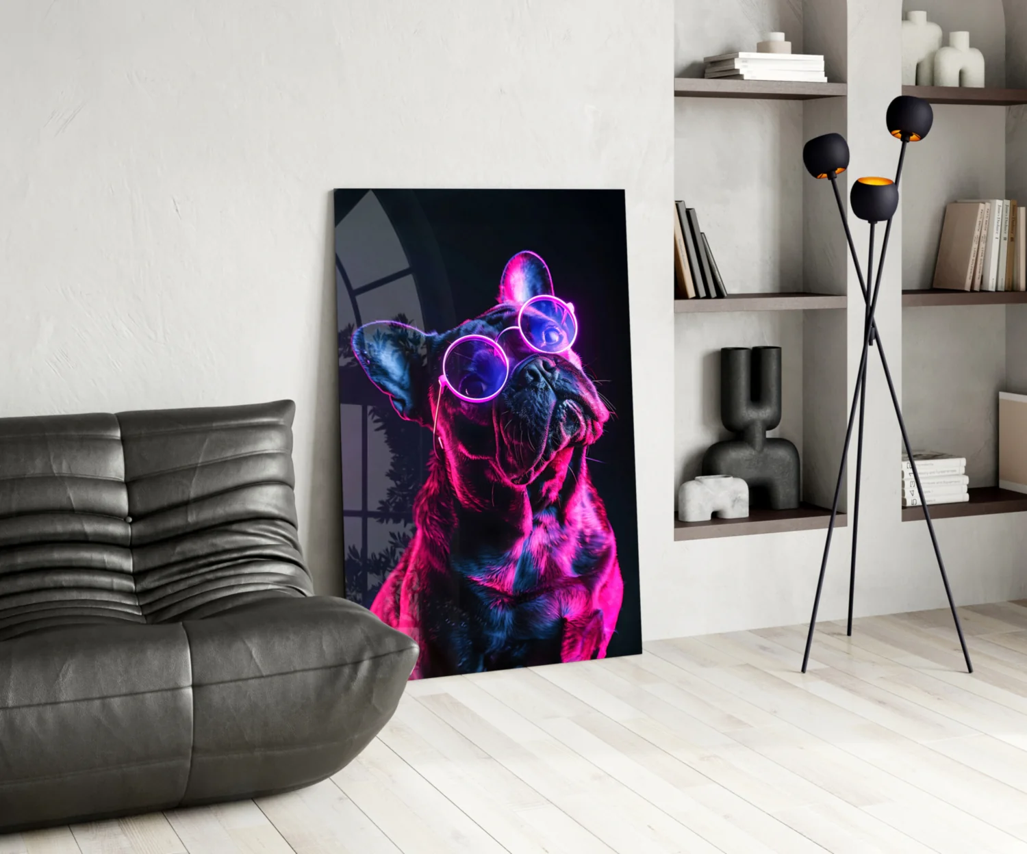 Dog with Glasses Glass Wall Art || Designer Collection - Image 6