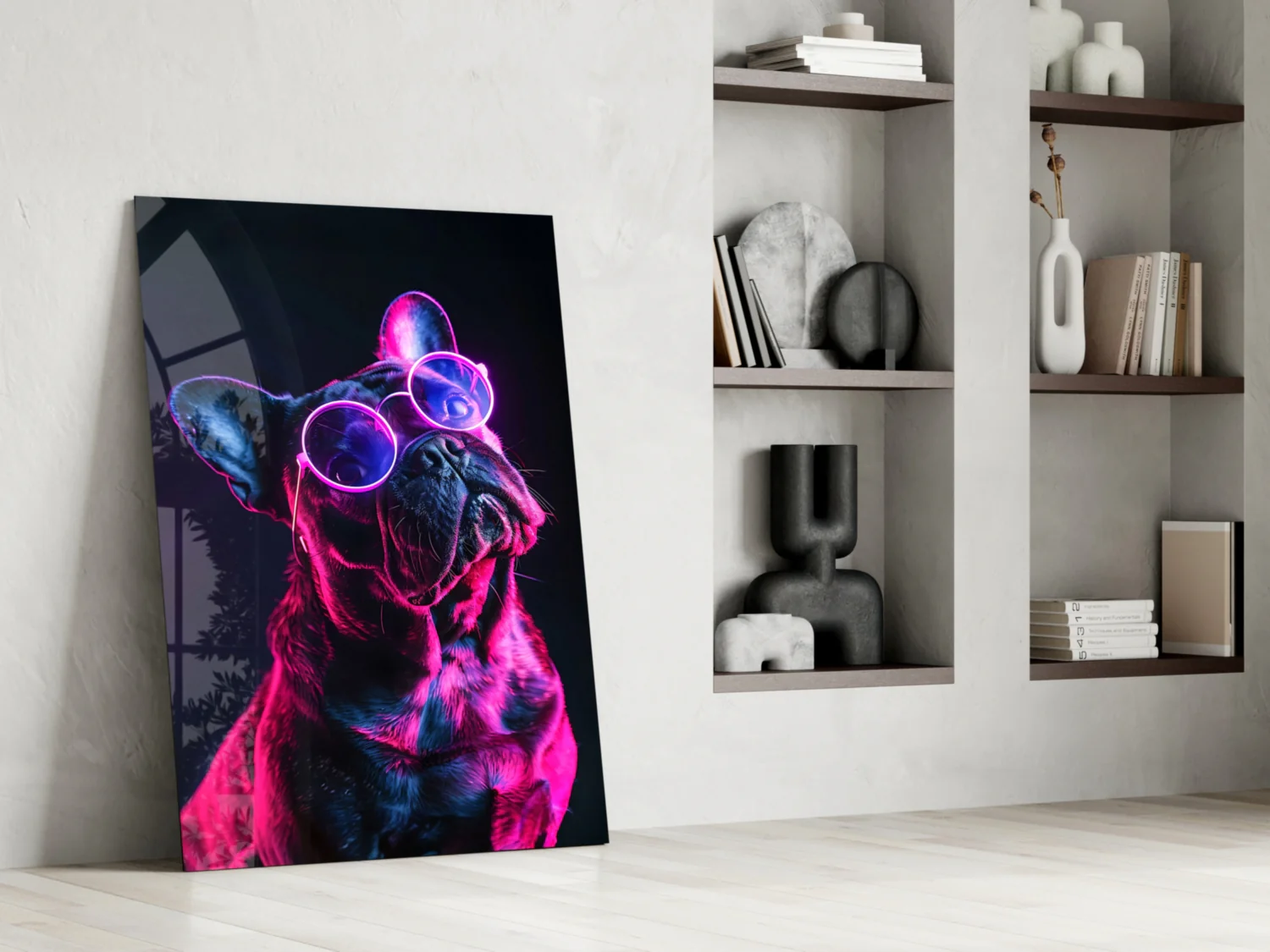 Dog with Glasses Glass Wall Art || Designer Collection - Image 7