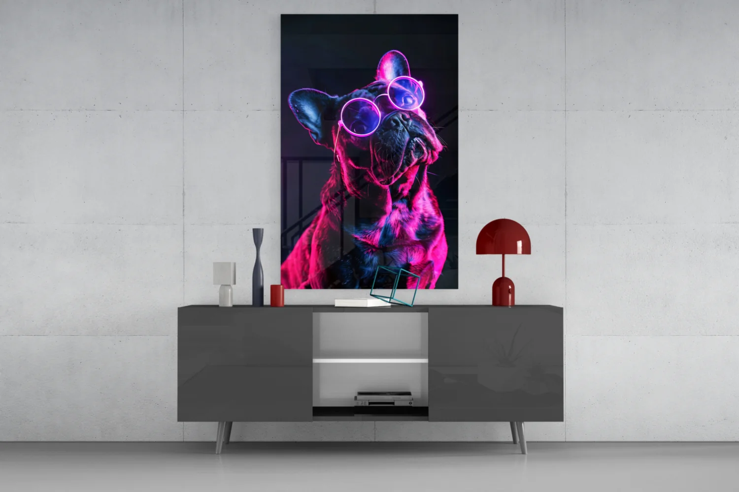 Dog with Glasses Glass Wall Art || Designer Collection - Image 9