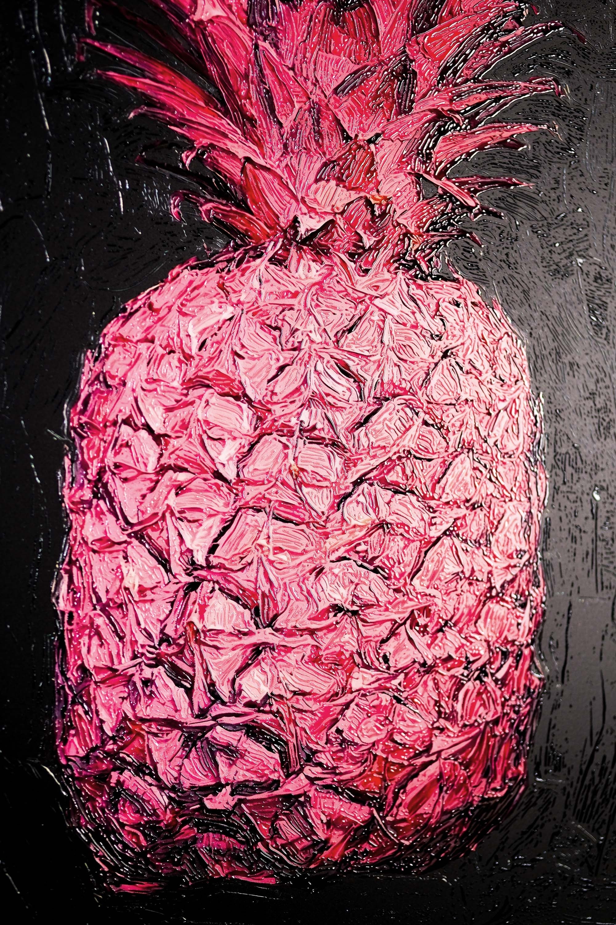 Eclectic Pineapple Pulse — A Textured Pop in Pink & Noir - Image 9