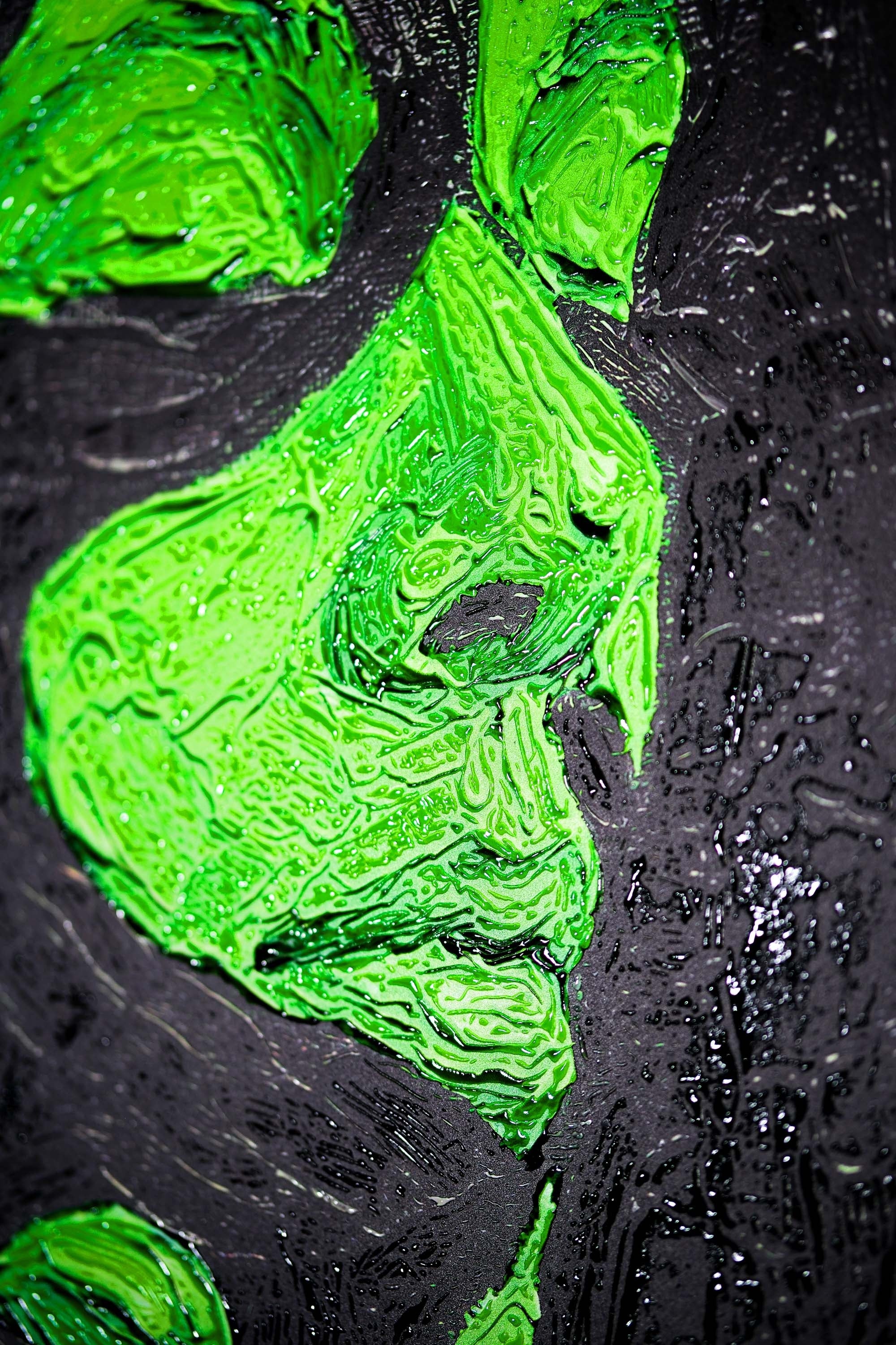Emerald Silence – 3D Haptic Embossed High-Gloss Luxury Wall Art - Image 11