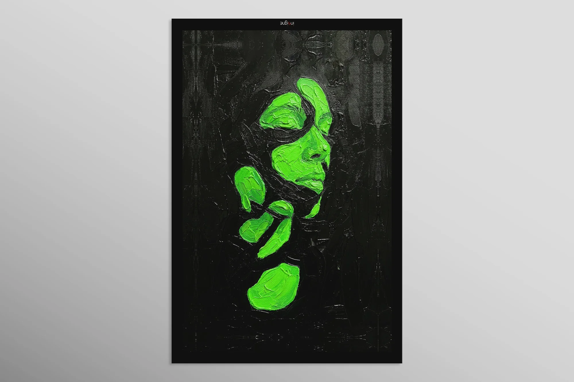 Emerald Silence – 3D Haptic Embossed High-Gloss Luxury Wall Art - Image 16