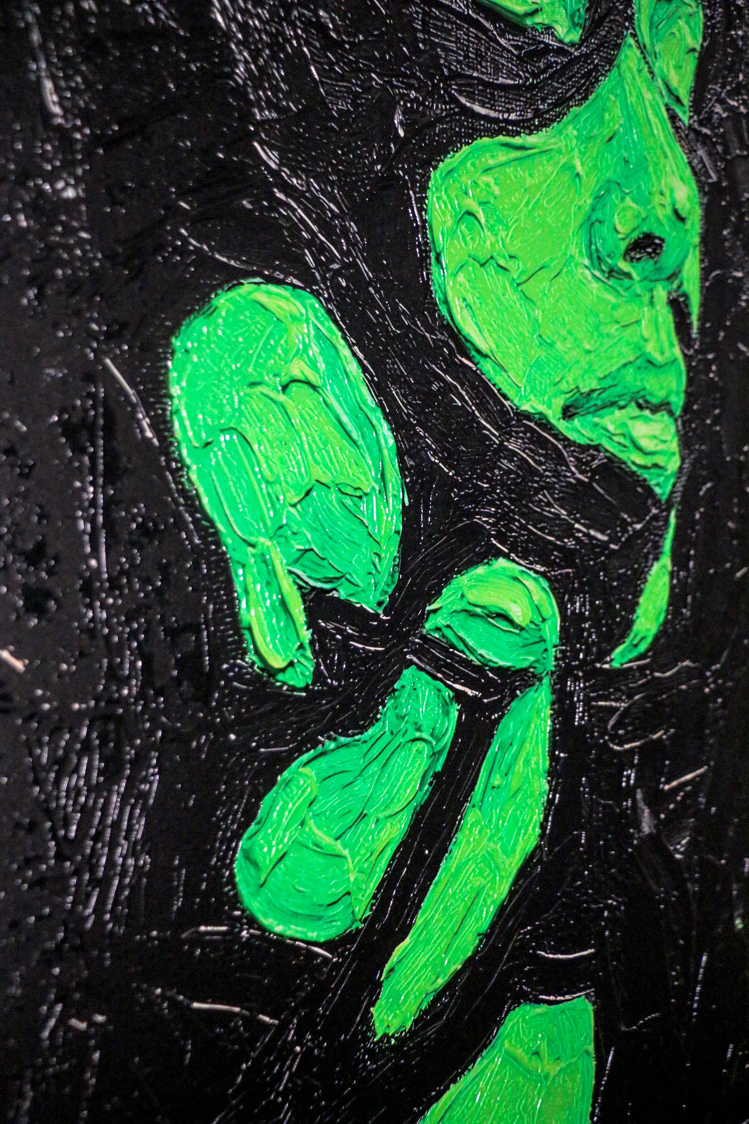 Emerald Silence – 3D Haptic Embossed High-Gloss Luxury Wall Art - Image 4