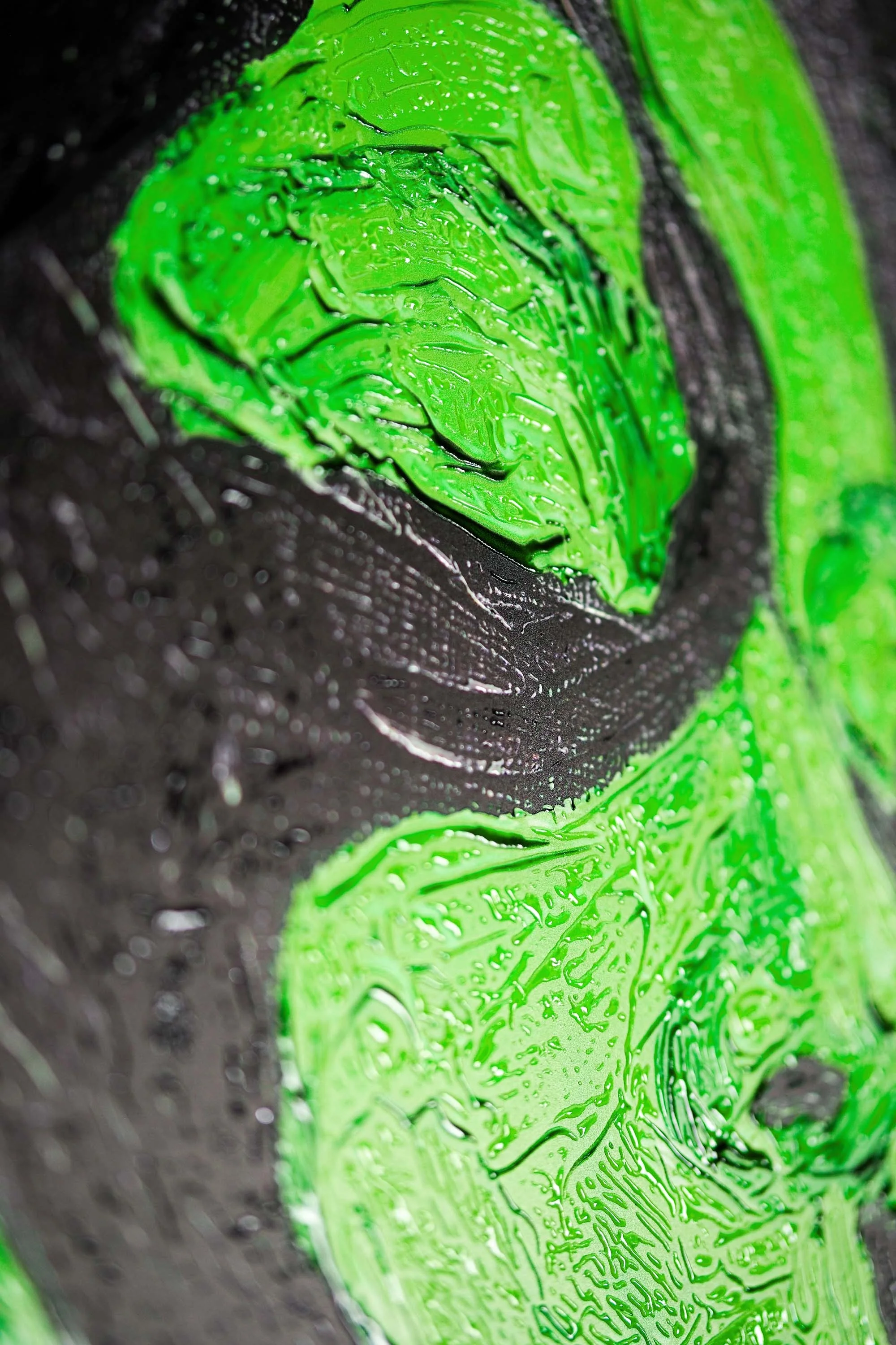 Emerald Silence – 3D Haptic Embossed High-Gloss Luxury Wall Art - Image 7