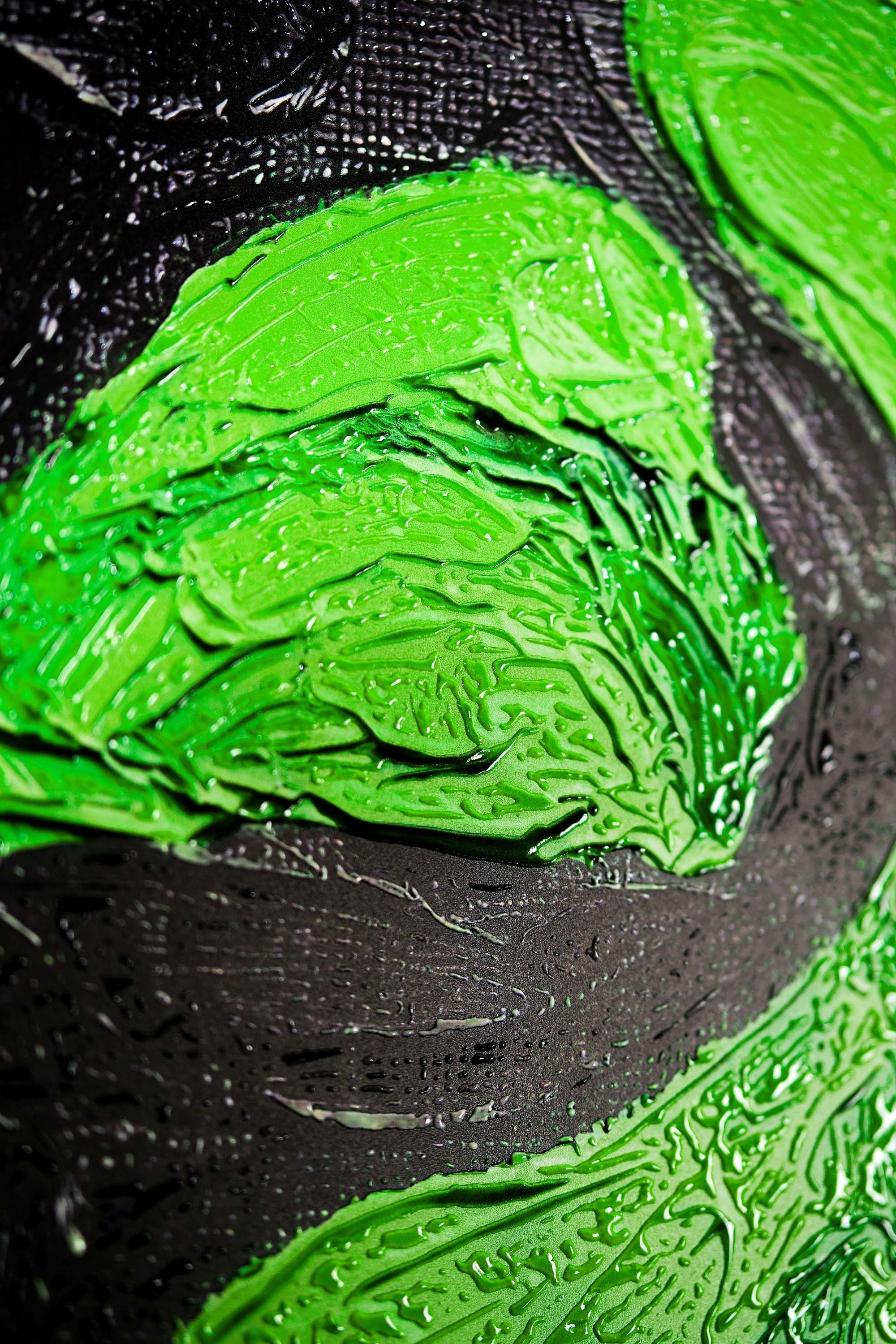 Emerald Silence – 3D Haptic Embossed High-Gloss Luxury Wall Art - Image 9