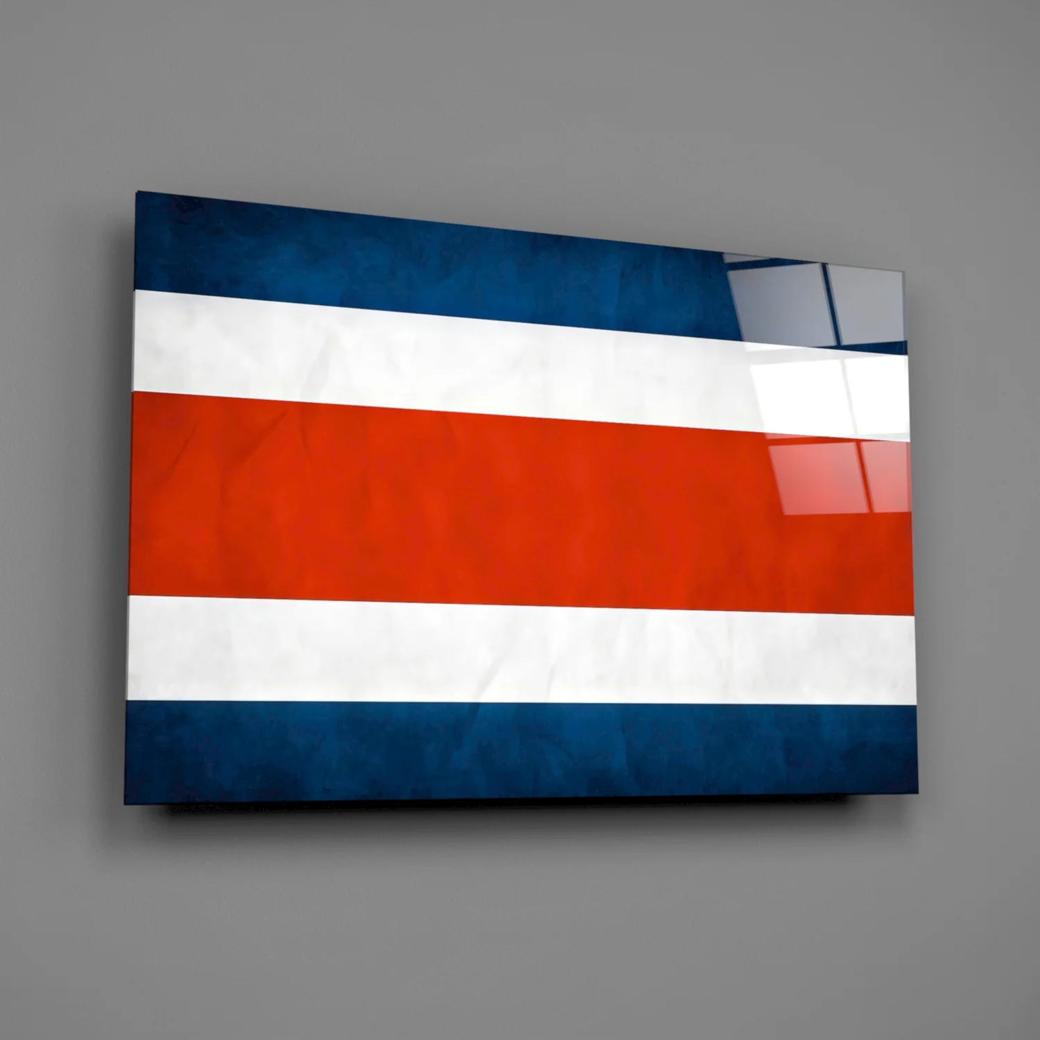 Flag of Costa Rica Glass Wall Art - Image 2
