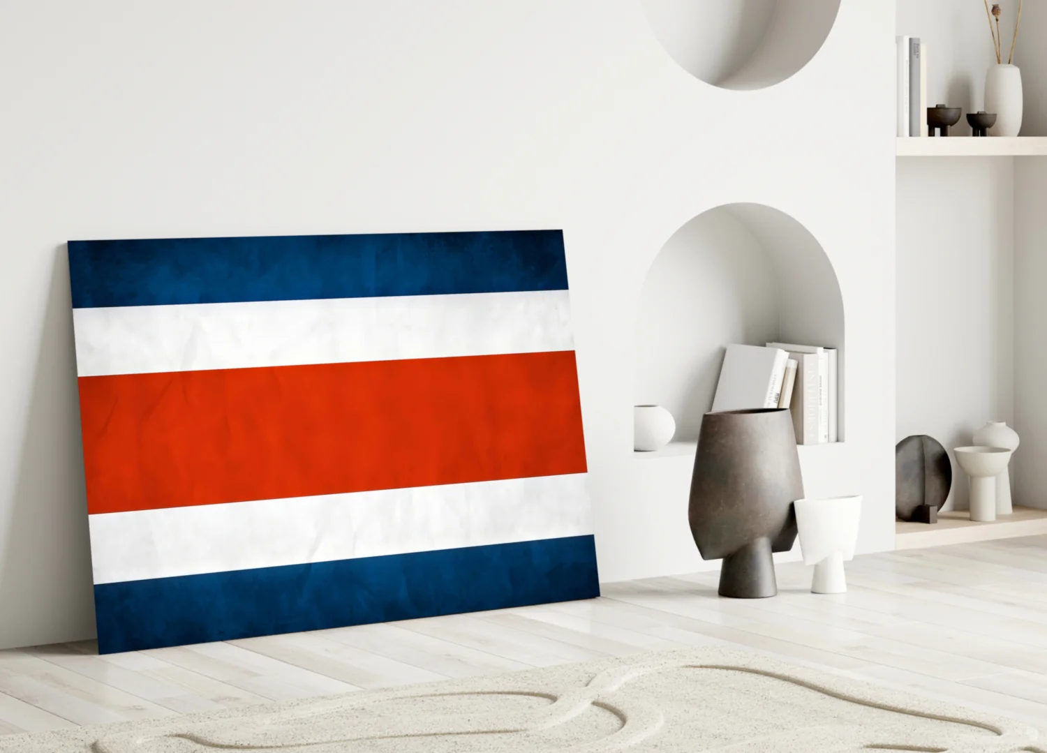 Flag of Costa Rica Glass Wall Art - Image 5