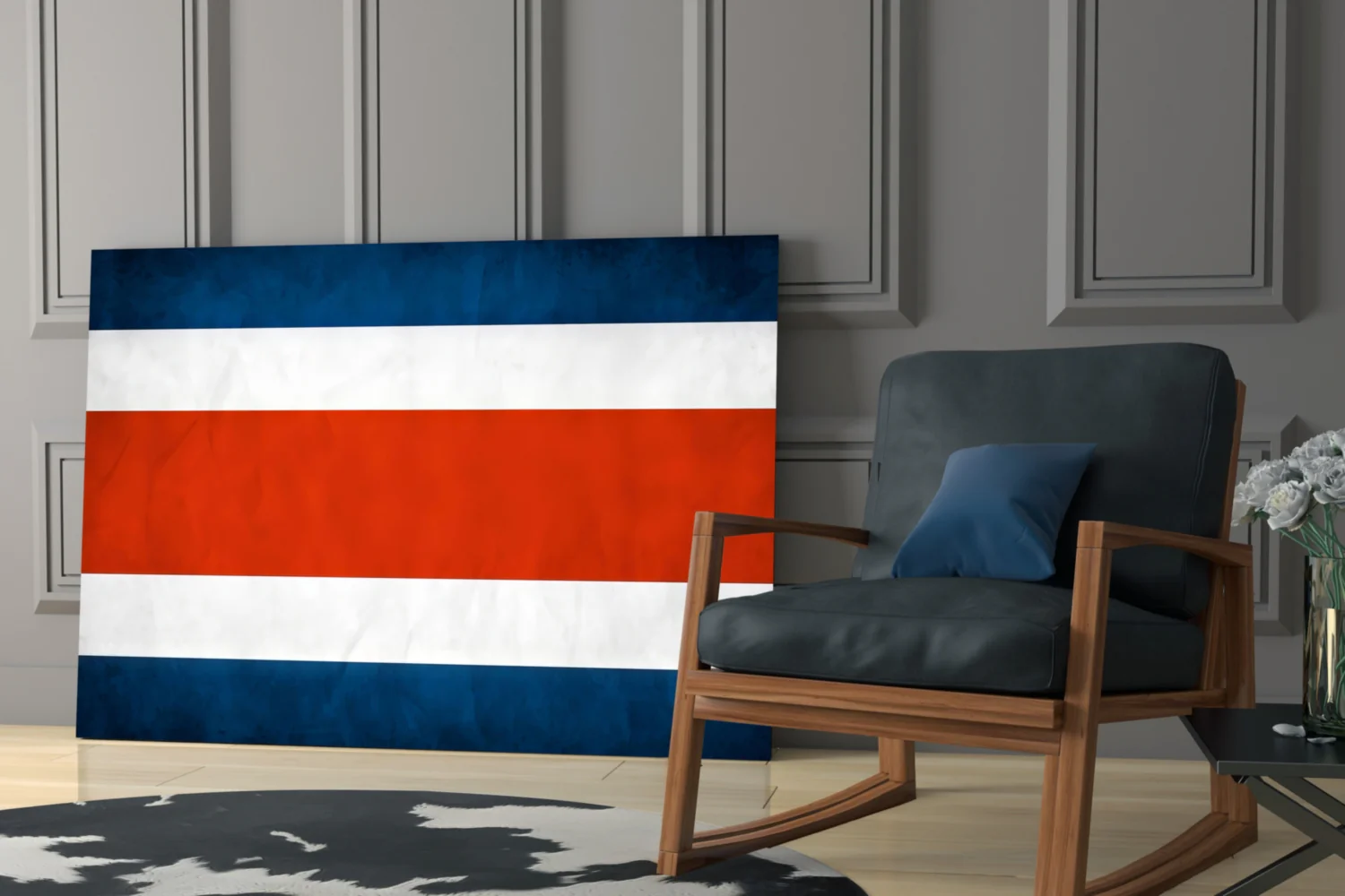 Flag of Costa Rica Glass Wall Art - Image 7