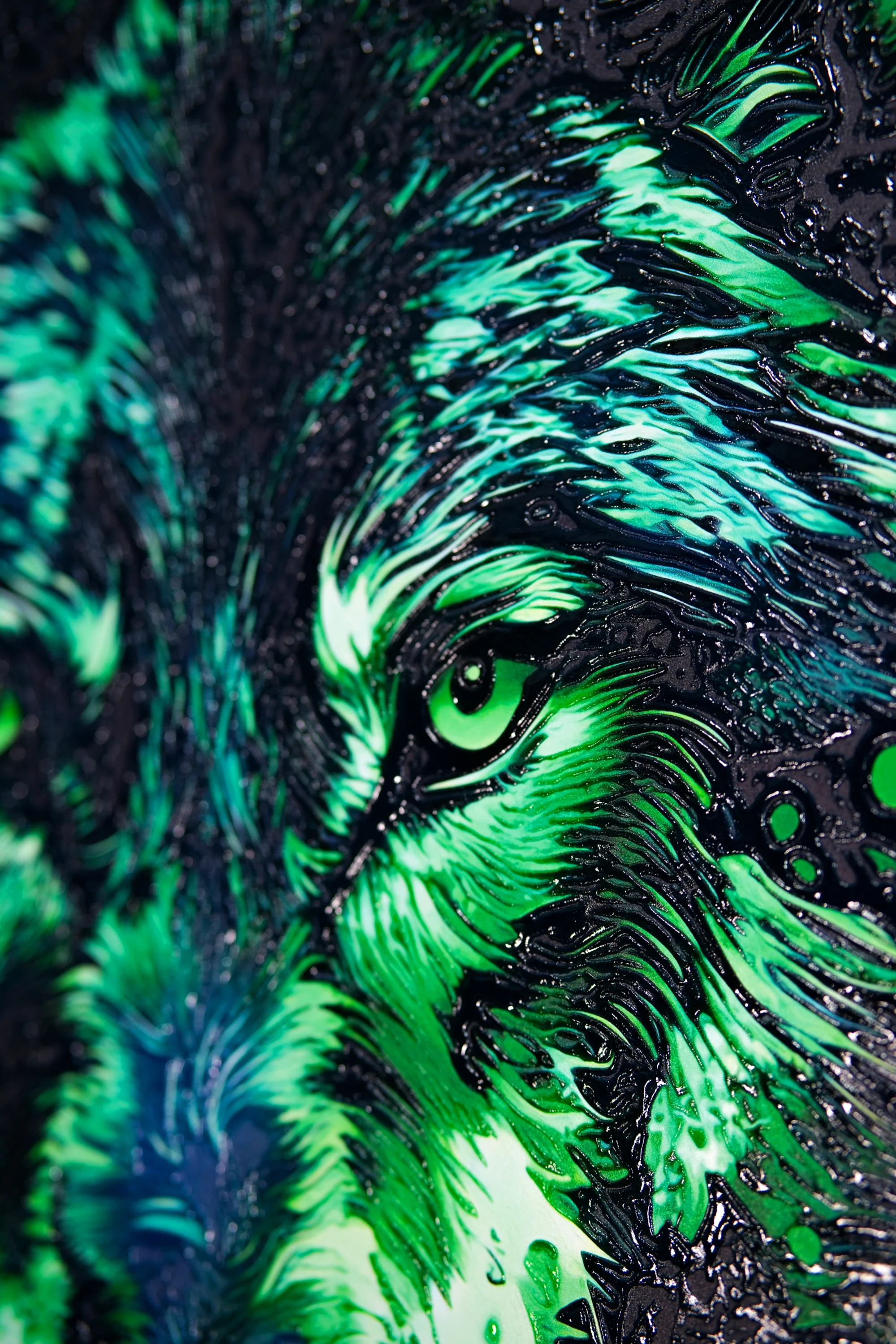 Forest Guardian — Haptic 3D Embossed + High-Gloss Lacquer Print - Image 3